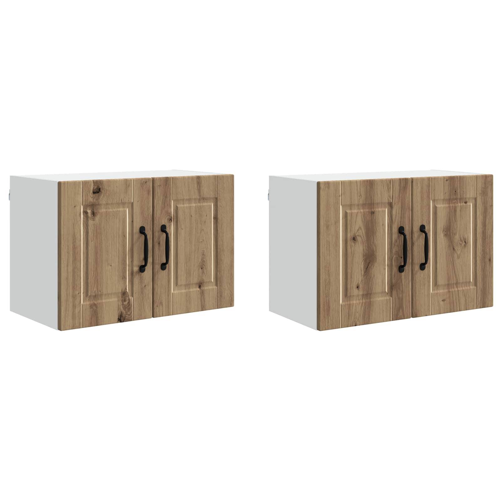 vidaXL Küchenschrank 2 pcs Artisan-Eiche 60 x 31 x 40 cm Holzwerkstoff