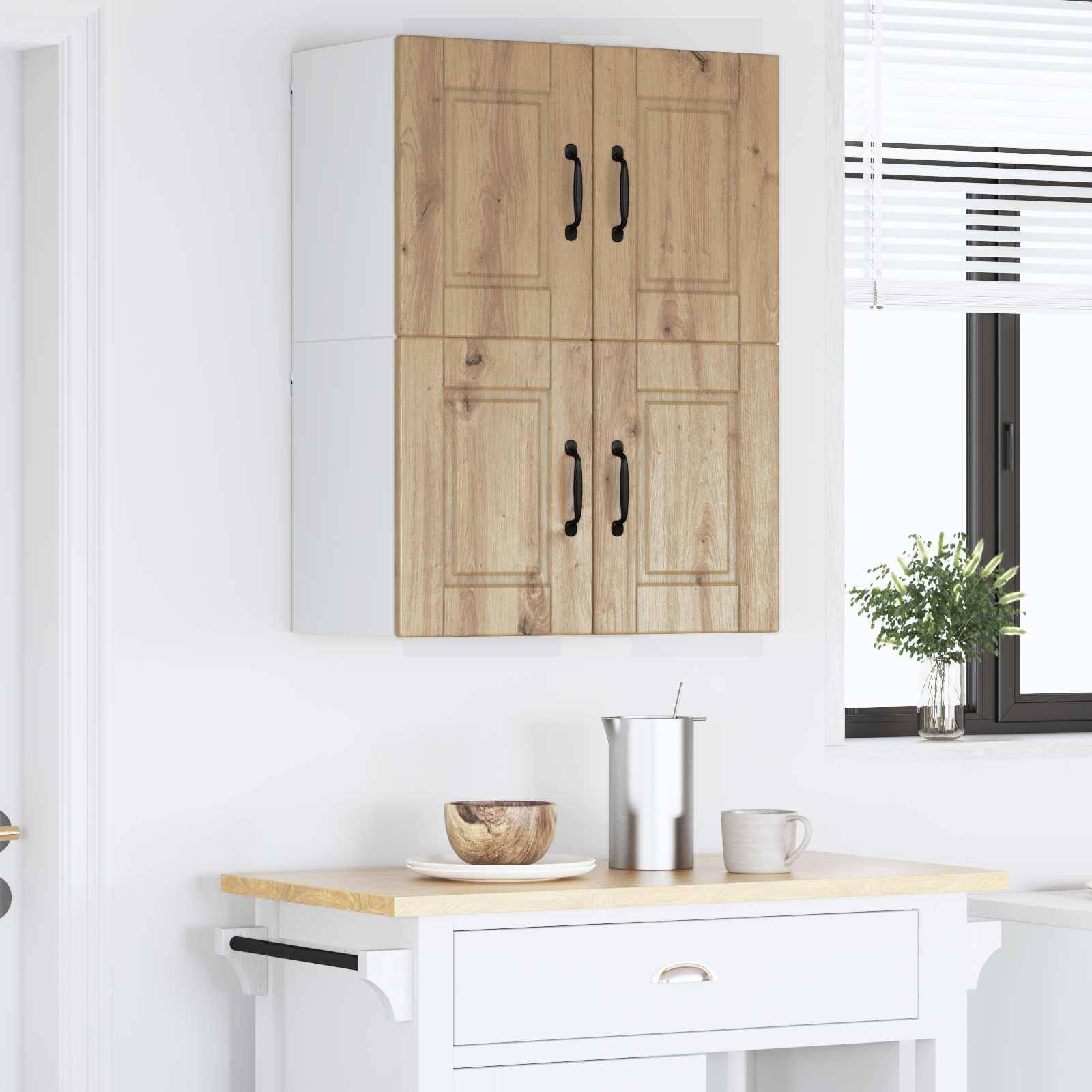 vidaXL Küchenschrank 2 pcs Artisan-Eiche 60 x 31 x 40 cm Holzwerkstoff