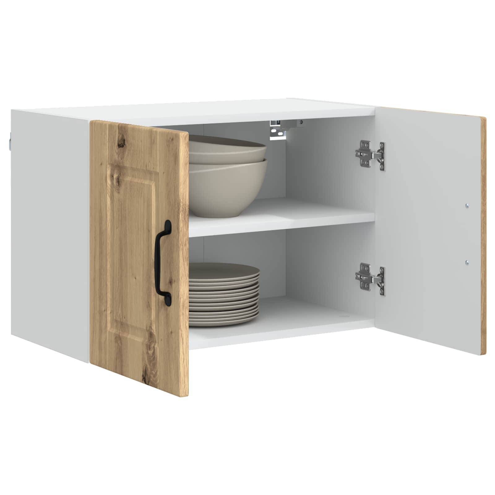 vidaXL Küchenschrank 2 pcs Artisan-Eiche 60 x 31 x 40 cm Holzwerkstoff