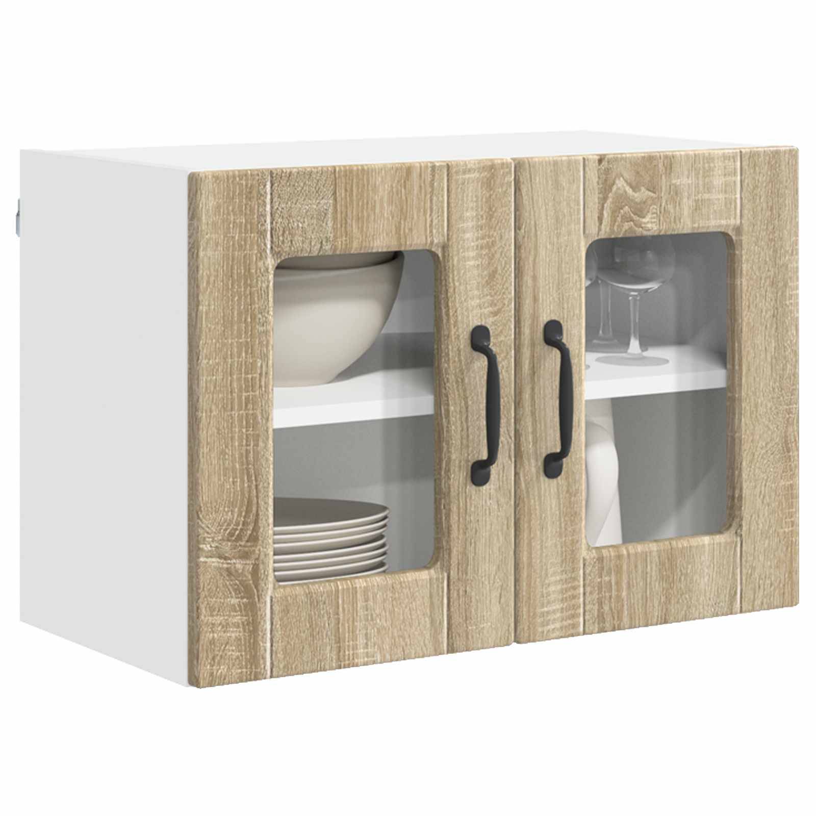 vidaXL Küchenschrank 2 pcs Sonoma-Eiche 60 x 31 x 40 cm Holzwerkstoff