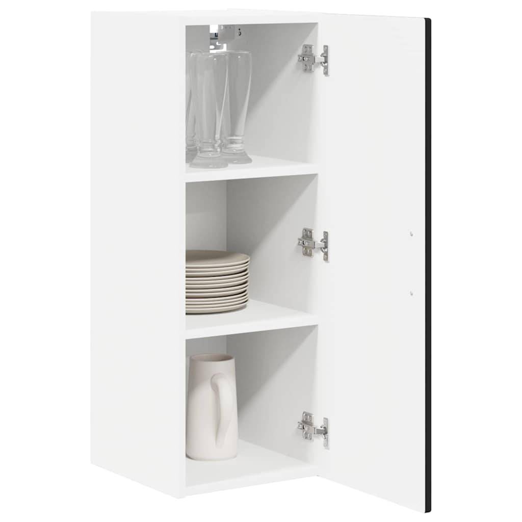 vidaXL Wandschrank PORTO Schwarz 30 x 31 x 80 cm Holzwerkstoff