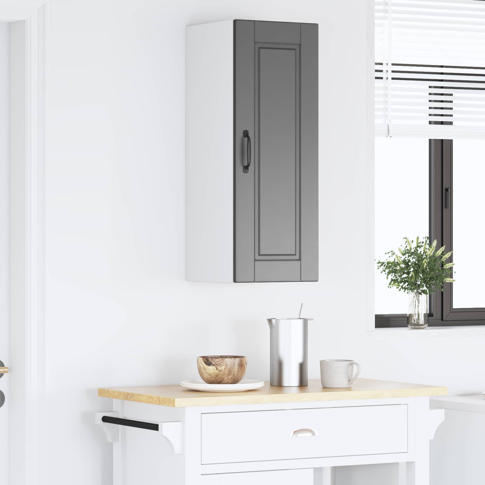 vidaXL Wandschrank PORTO Schwarz 30 x 31 x 80 cm Holzwerkstoff