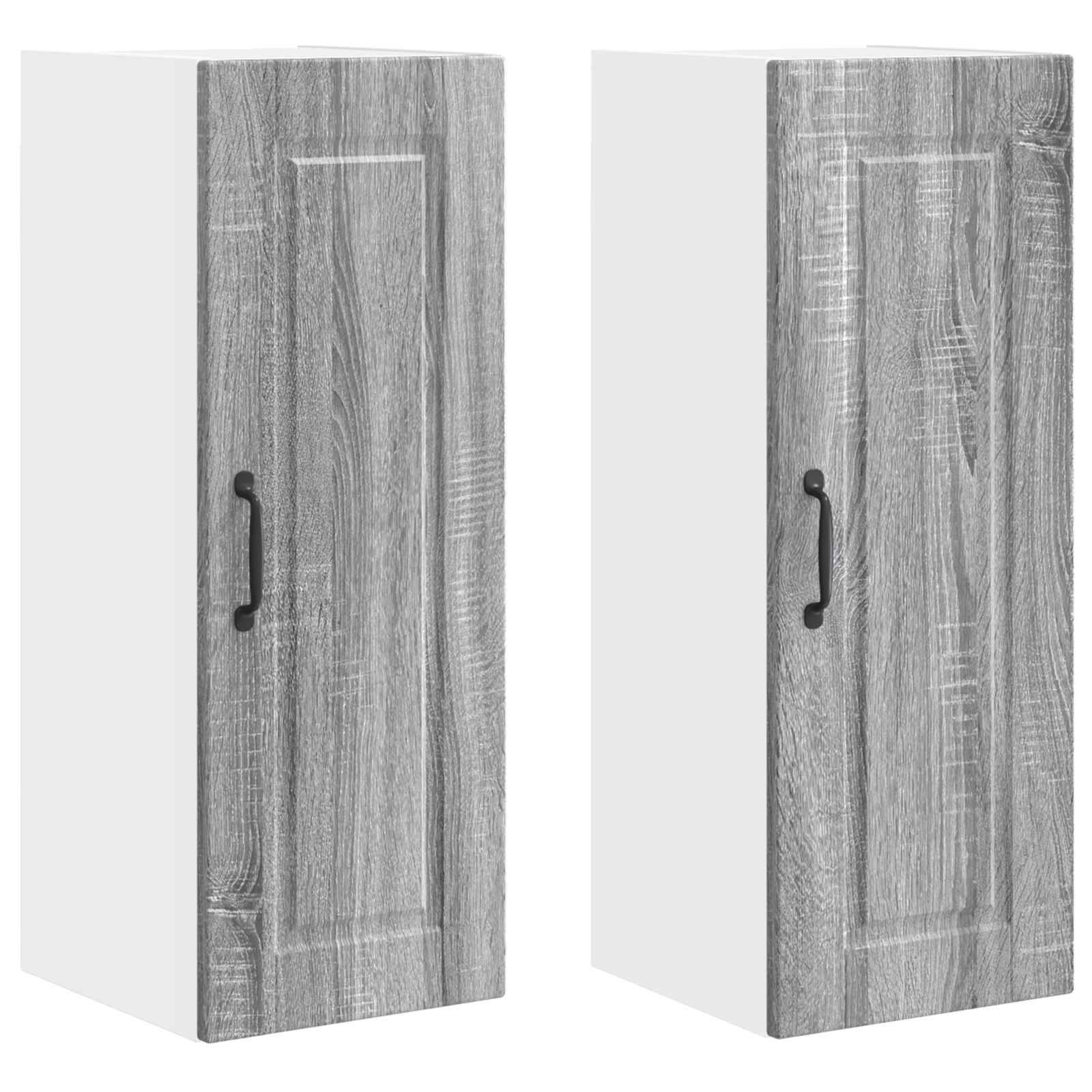 vidaXL Küchenschrank 2 pcs Graues Sonoma 30 x 31 x 80 cm Holzwerkstoff