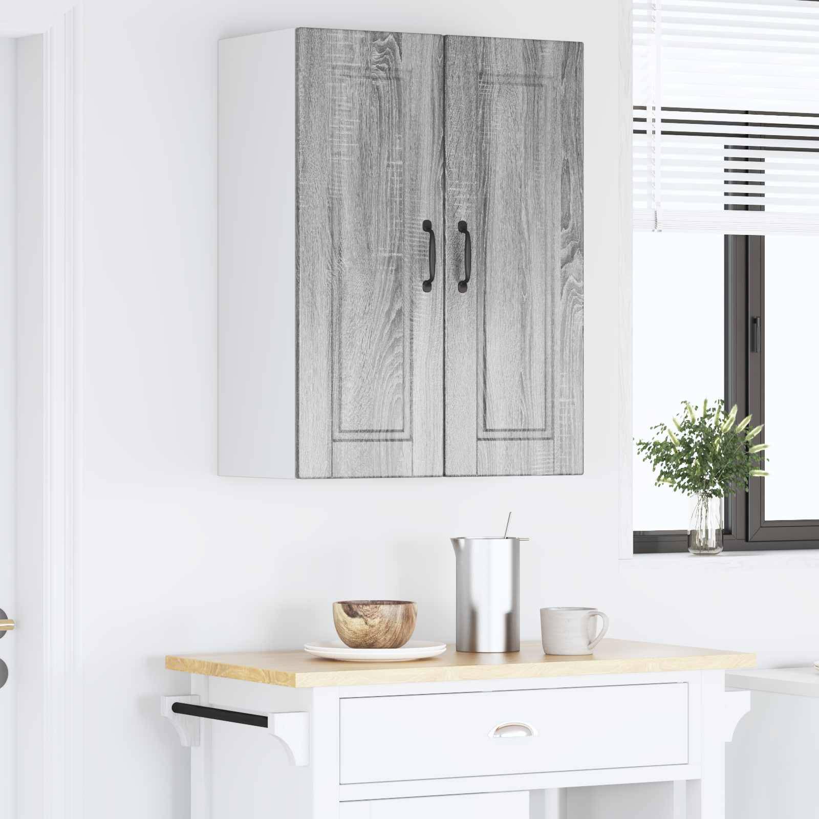 vidaXL Küchenschrank 2 pcs Graues Sonoma 30 x 31 x 80 cm Holzwerkstoff