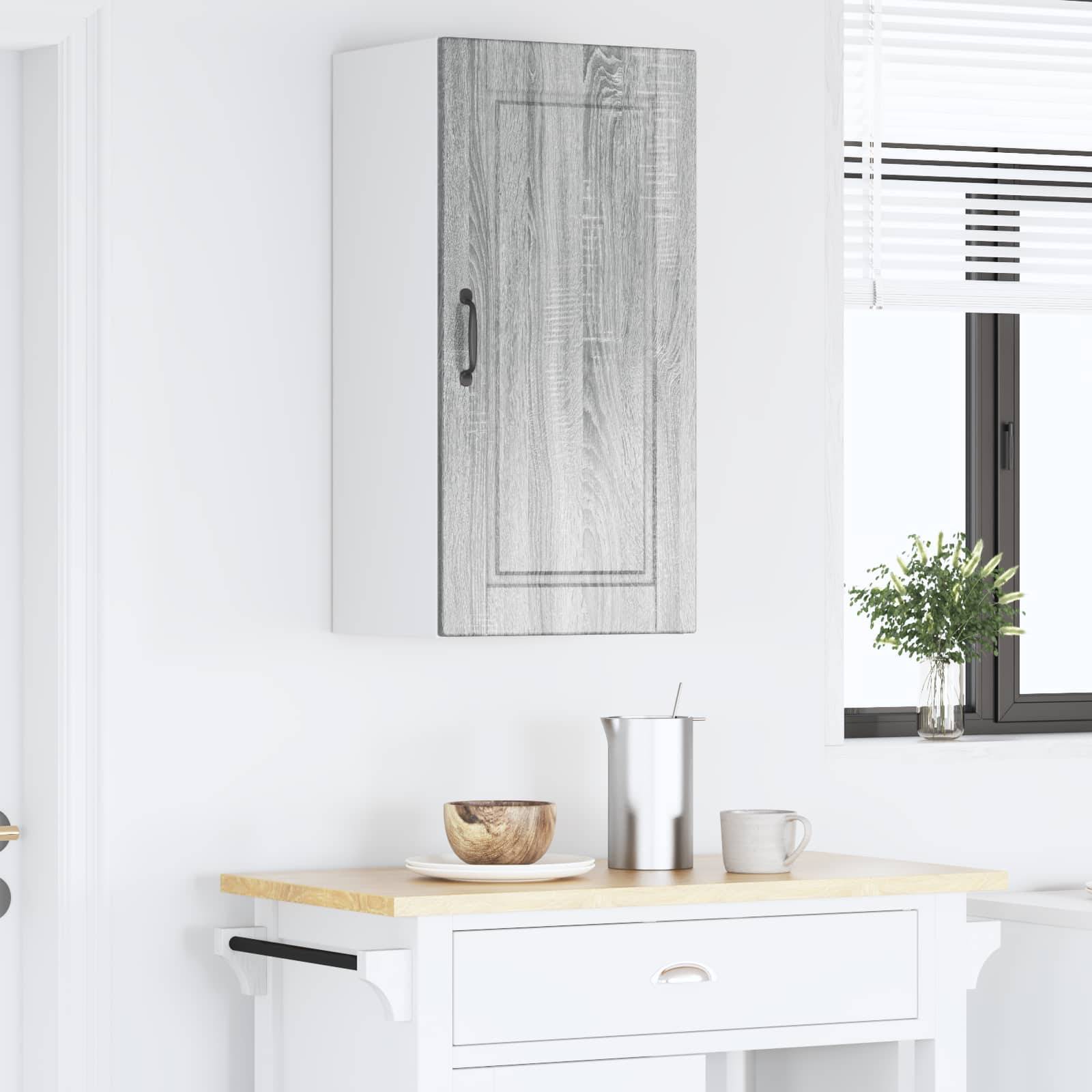 vidaXL Wandschrank PORTO Graues Sonoma 40 x 31 x 80 cm Holzwerkstoff