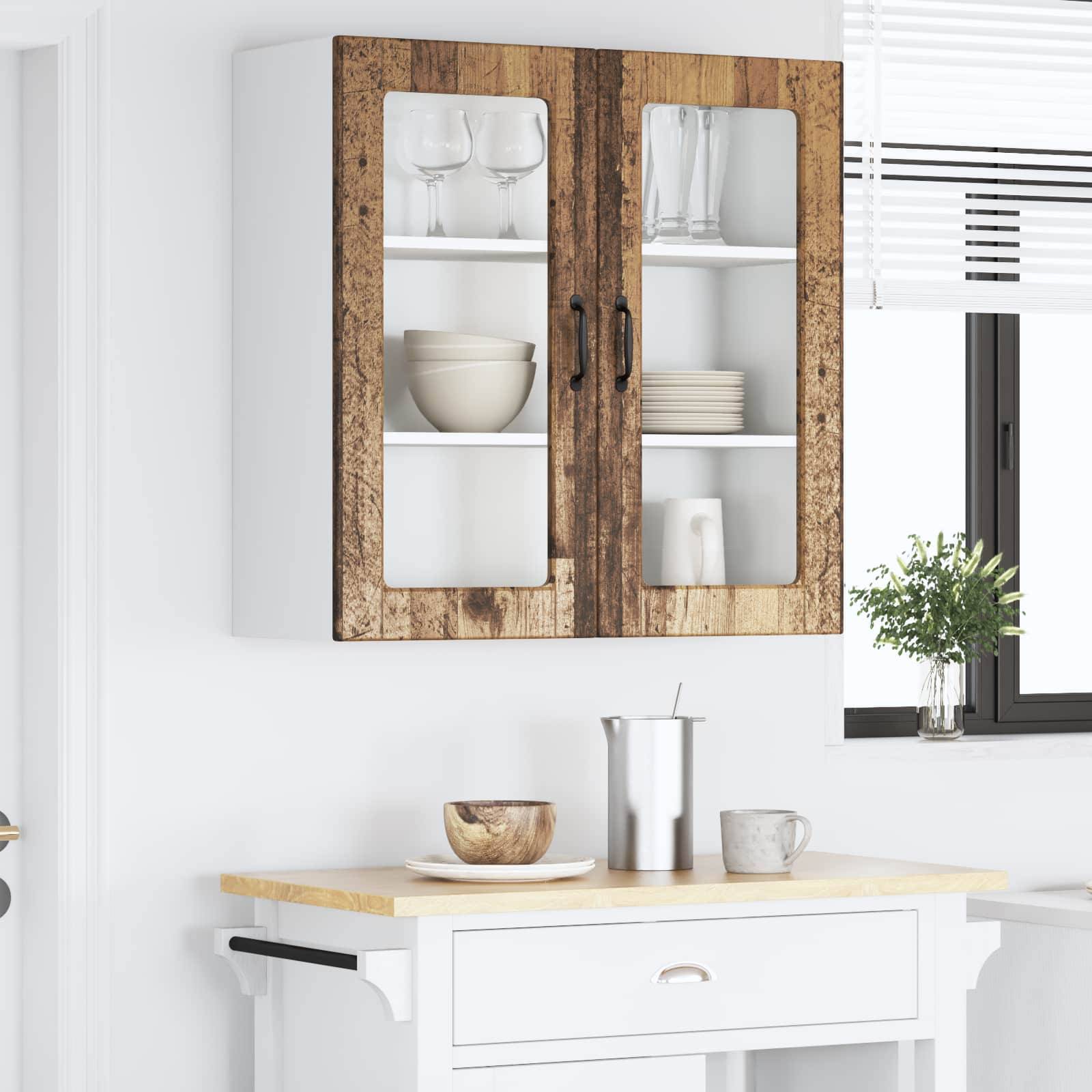 vidaXL Küchenschrank mit Regal Altholz 80 x 31 x 80 cm Holzwerkstoff