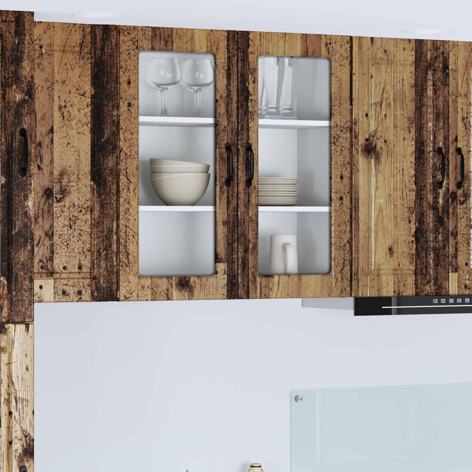 vidaXL Küchenschrank mit Regal Altholz 80 x 31 x 80 cm Holzwerkstoff