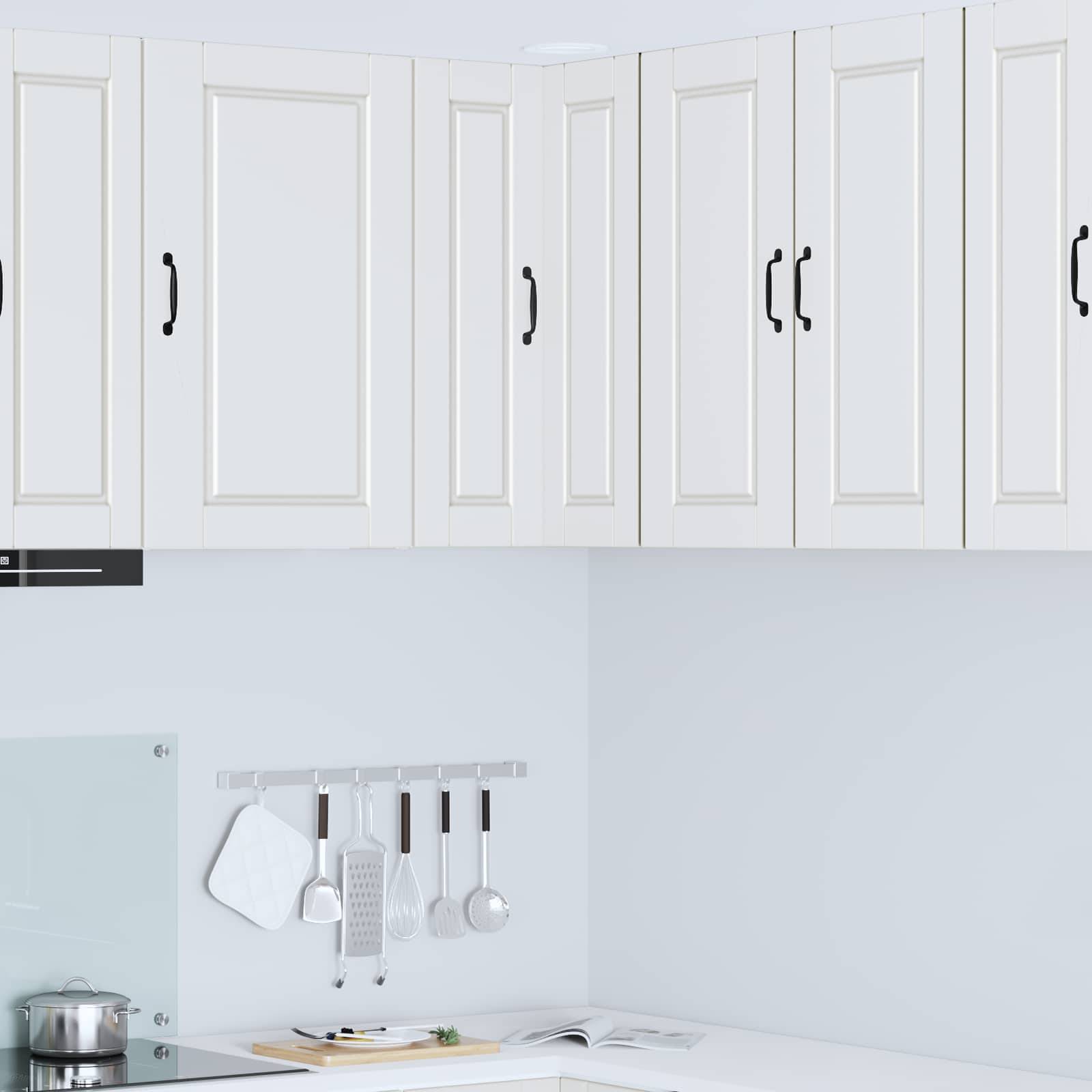 vidaXL Wand-Eckschrank PORTO Weiß 57 x 57 x 80 cm Holzwerkstoff