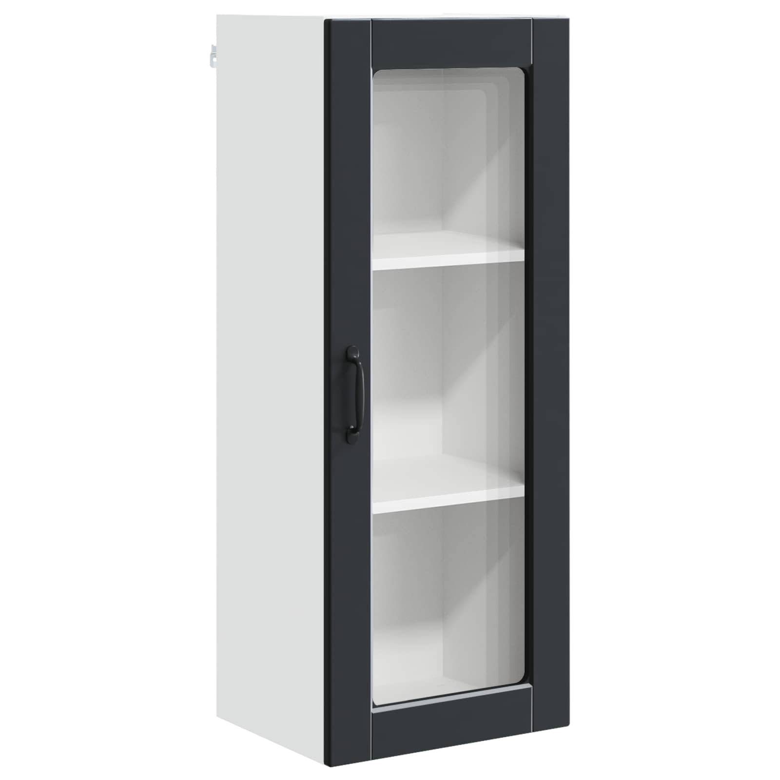 vidaXL Küchenschrank mit Regal Schwarz 40 x 31 x 100 cm Holzwerkstoff