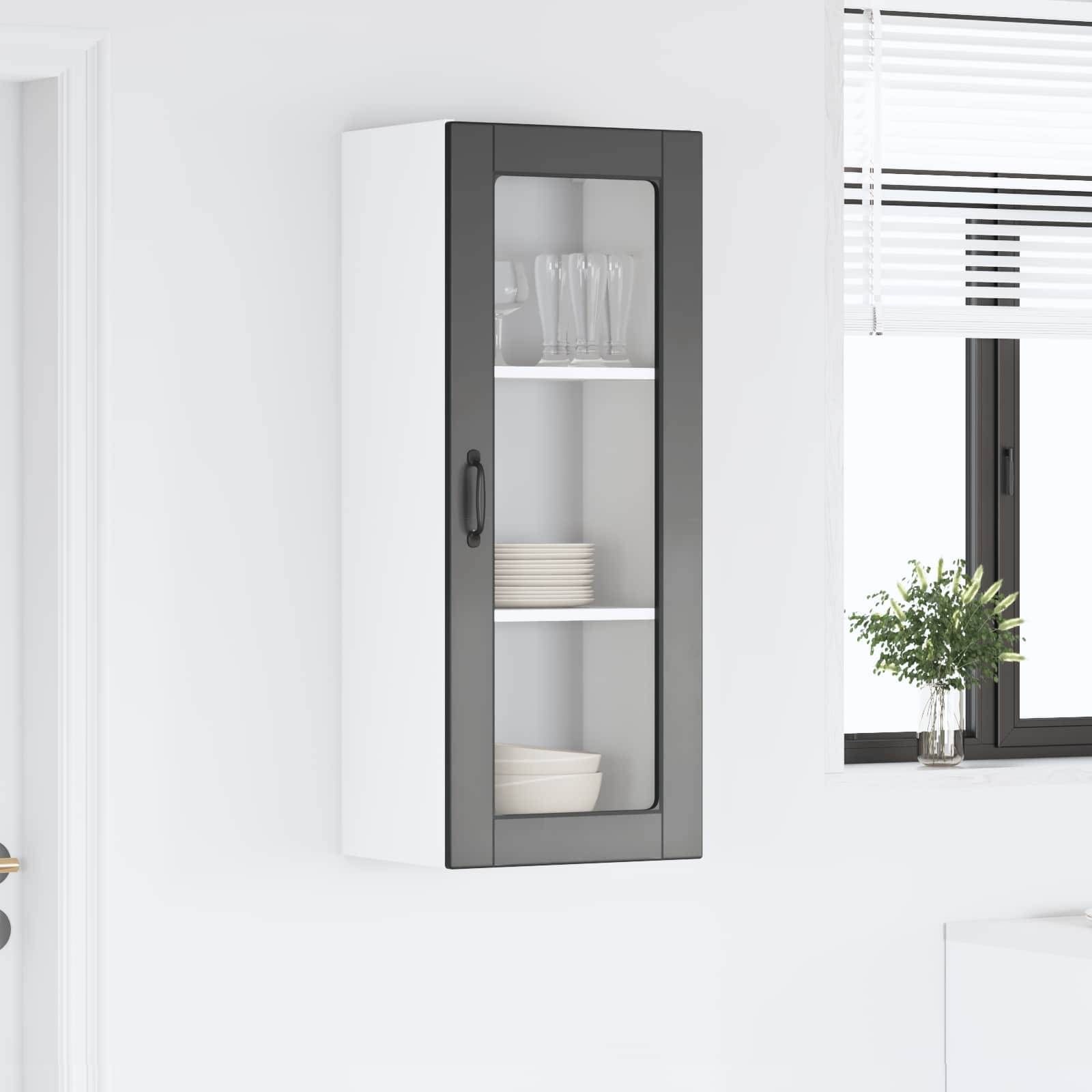 vidaXL Küchenschrank mit Regal Schwarz 40 x 31 x 100 cm Holzwerkstoff