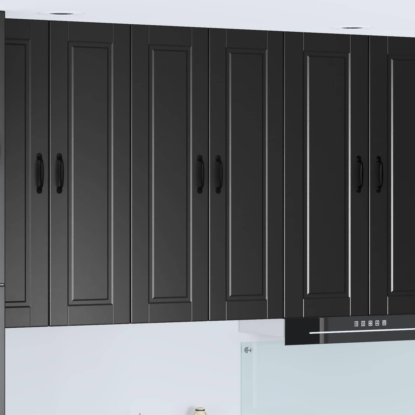 vidaXL Wandschrank PORTO Schwarz 60 x 31 x 100 cm Holzwerkstoff