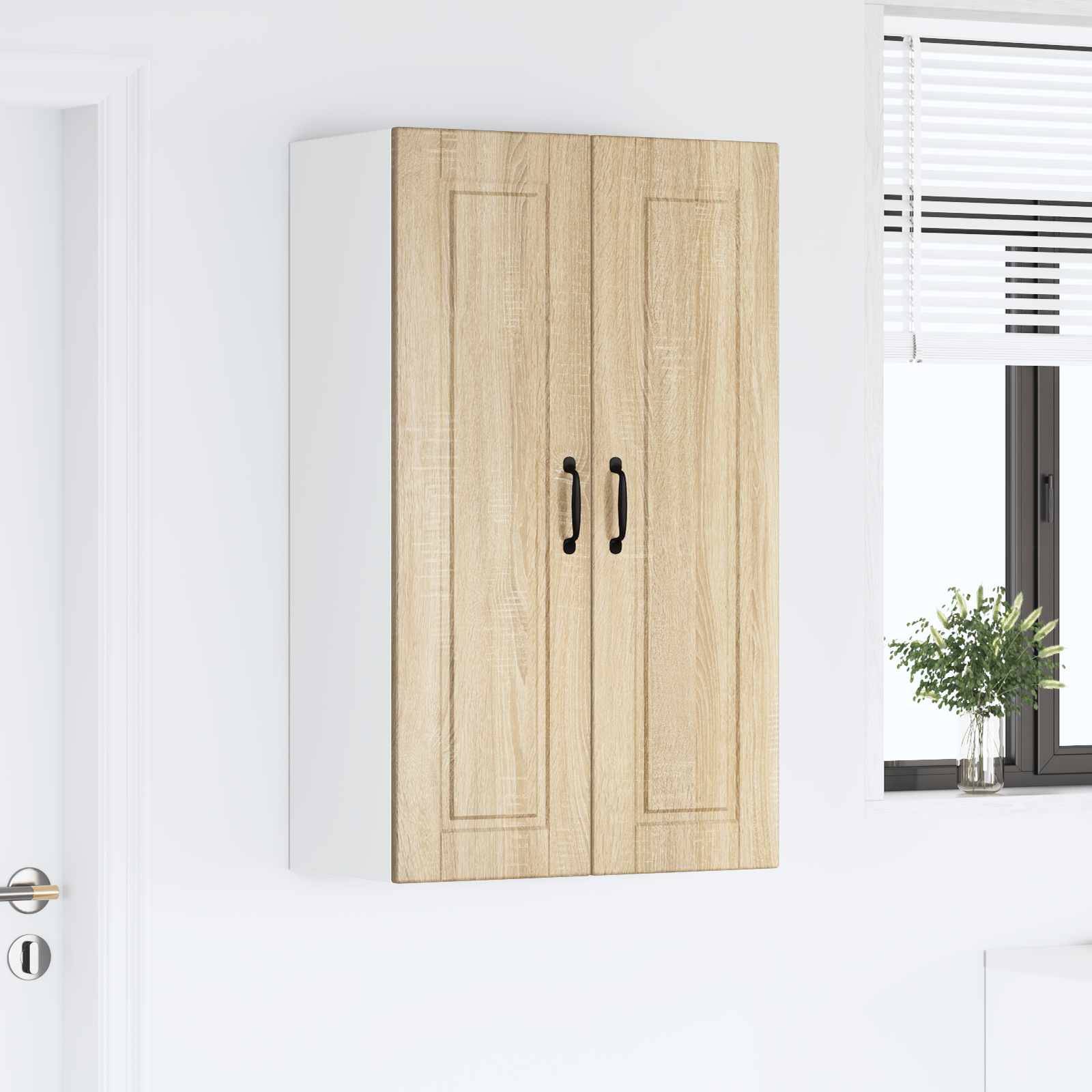 vidaXL Wandschrank PORTO Sonoma-Eiche 60 x 31 x 100 cm Holzwerkstoff