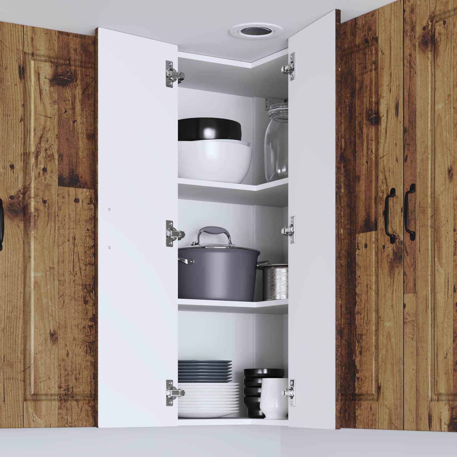 vidaXL Küchenschrank mit Regal Altholz 57 x 57 x 100 cm Holzwerkstoff
