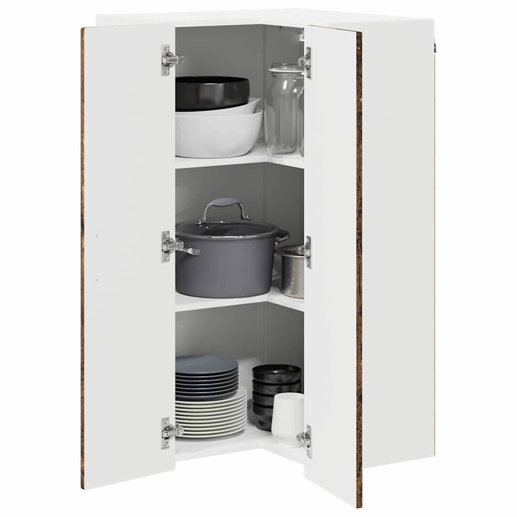 vidaXL Küchenschrank mit Regal Altholz 57 x 57 x 100 cm Holzwerkstoff