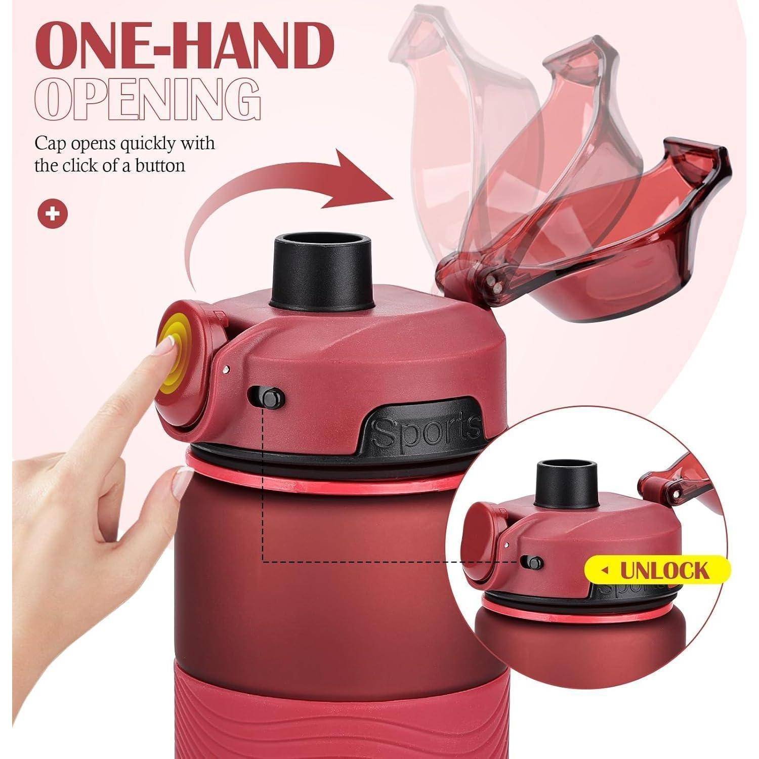 Trinkflasche BPA-frei 1 Liter Sport Auslaufsicher Wasserflasche