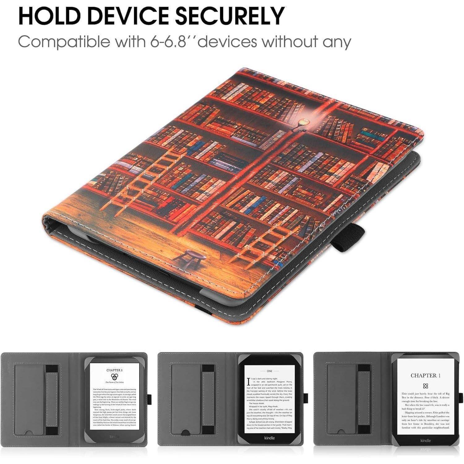 Universal Ständer Hülle für 6-6.8 Zoll eReader Premium PU Leder Cover