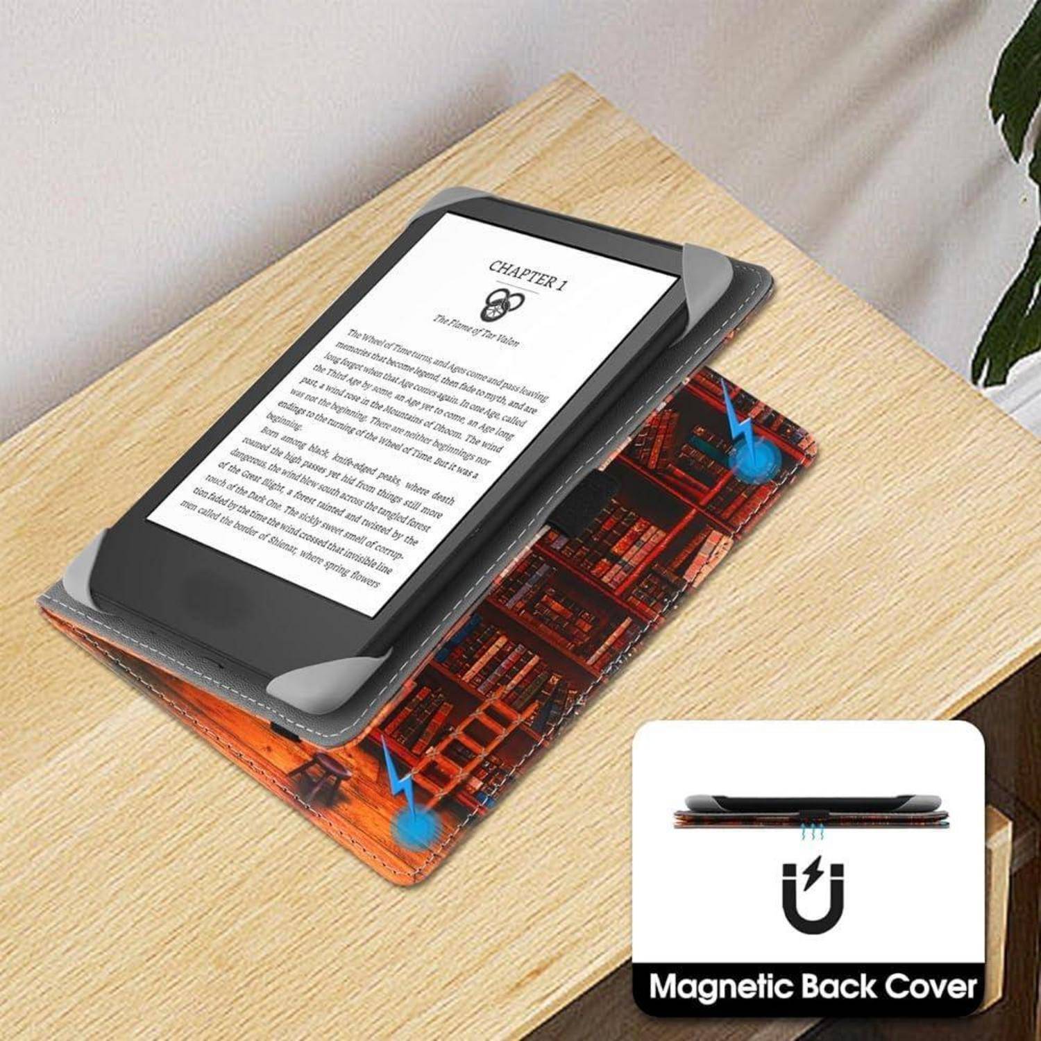 Universal Ständer Hülle für 6-6.8 Zoll eReader Premium PU Leder Cover