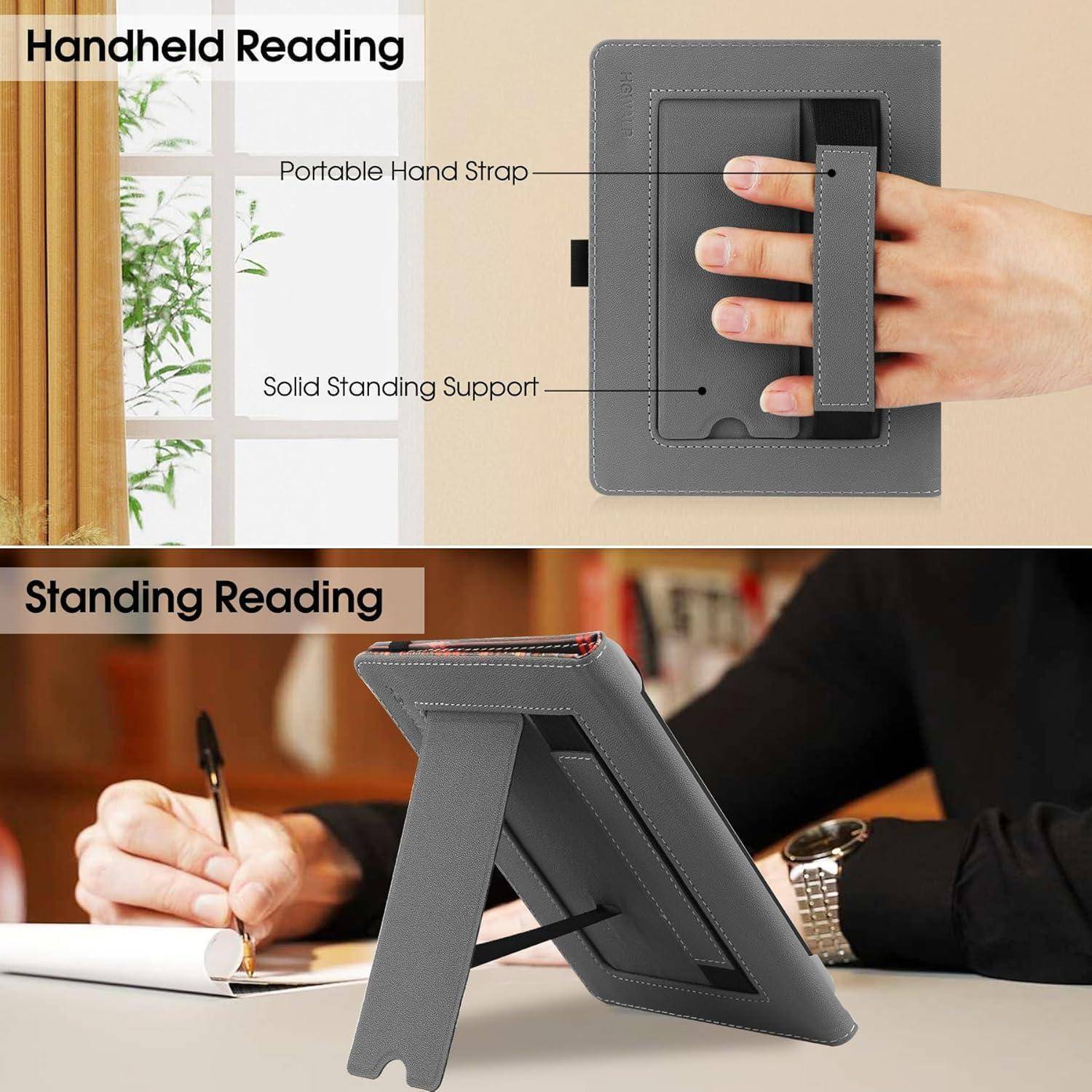 Universal Ständer Hülle für 6-6.8 Zoll eReader Premium PU Leder Cover