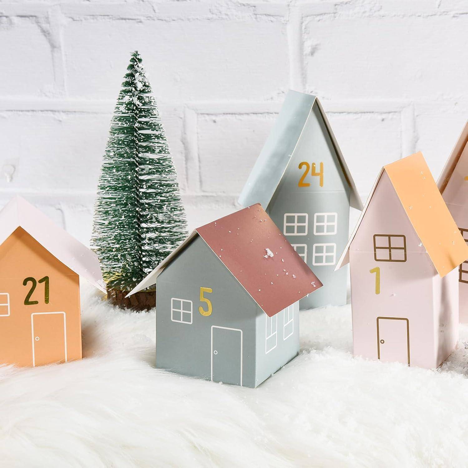 Adventskalender zum Befüllen 24 Weihnachtskalender Häuser