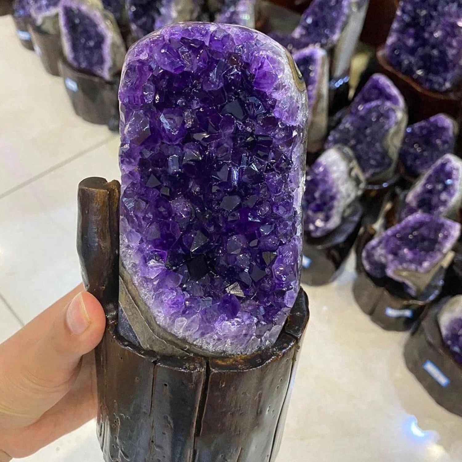 Natürlicher Amethyst-Kristallcluster Uruguay-Geode 2,2 Pfund