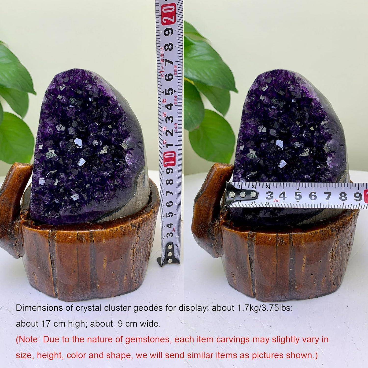 Amethyst-Cluster 3,75 Pfund Polierte Kanten Hexerei Heilkristalle