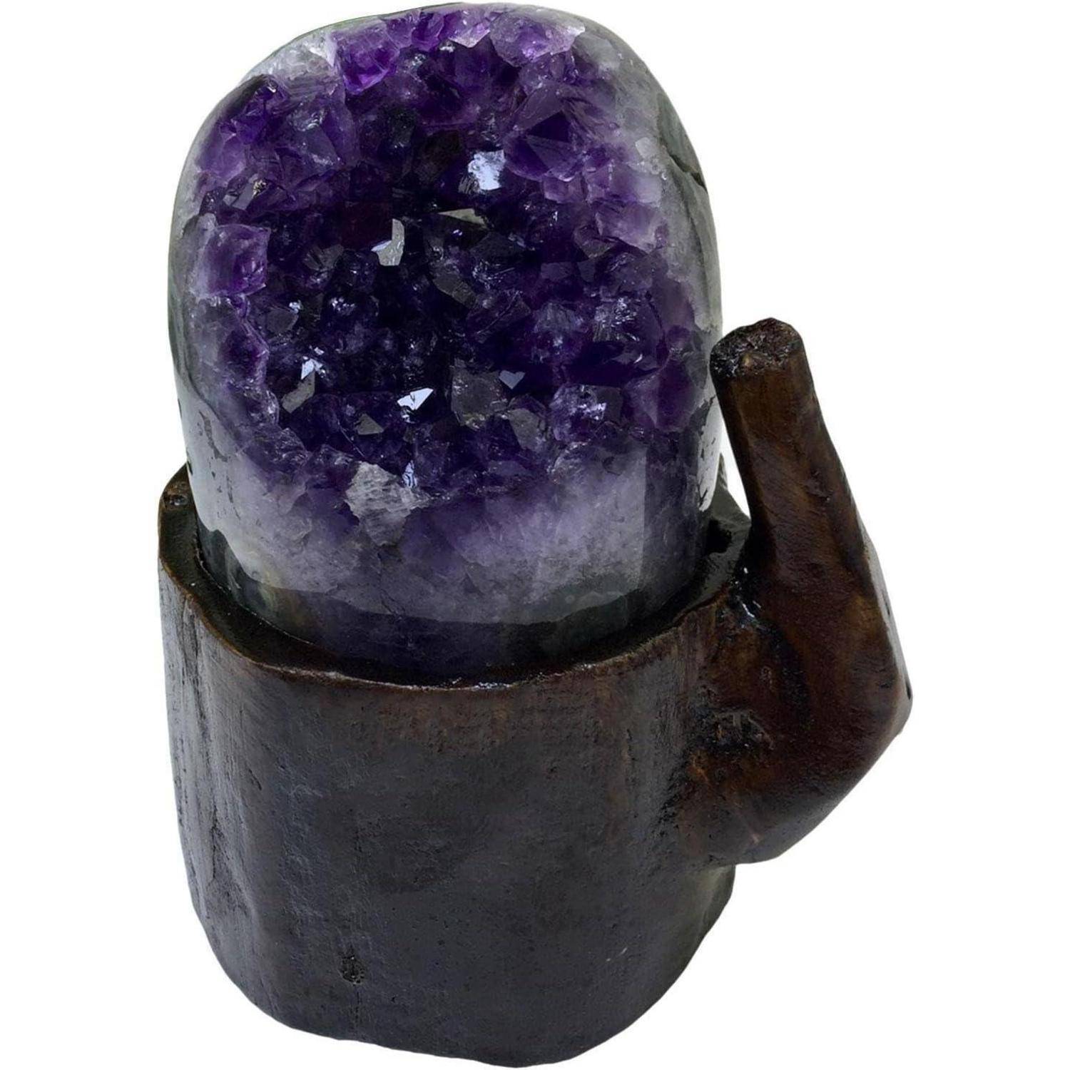 Amethyst-Kristallcluster Geode Heilkristalle Dekor 1.1lbs