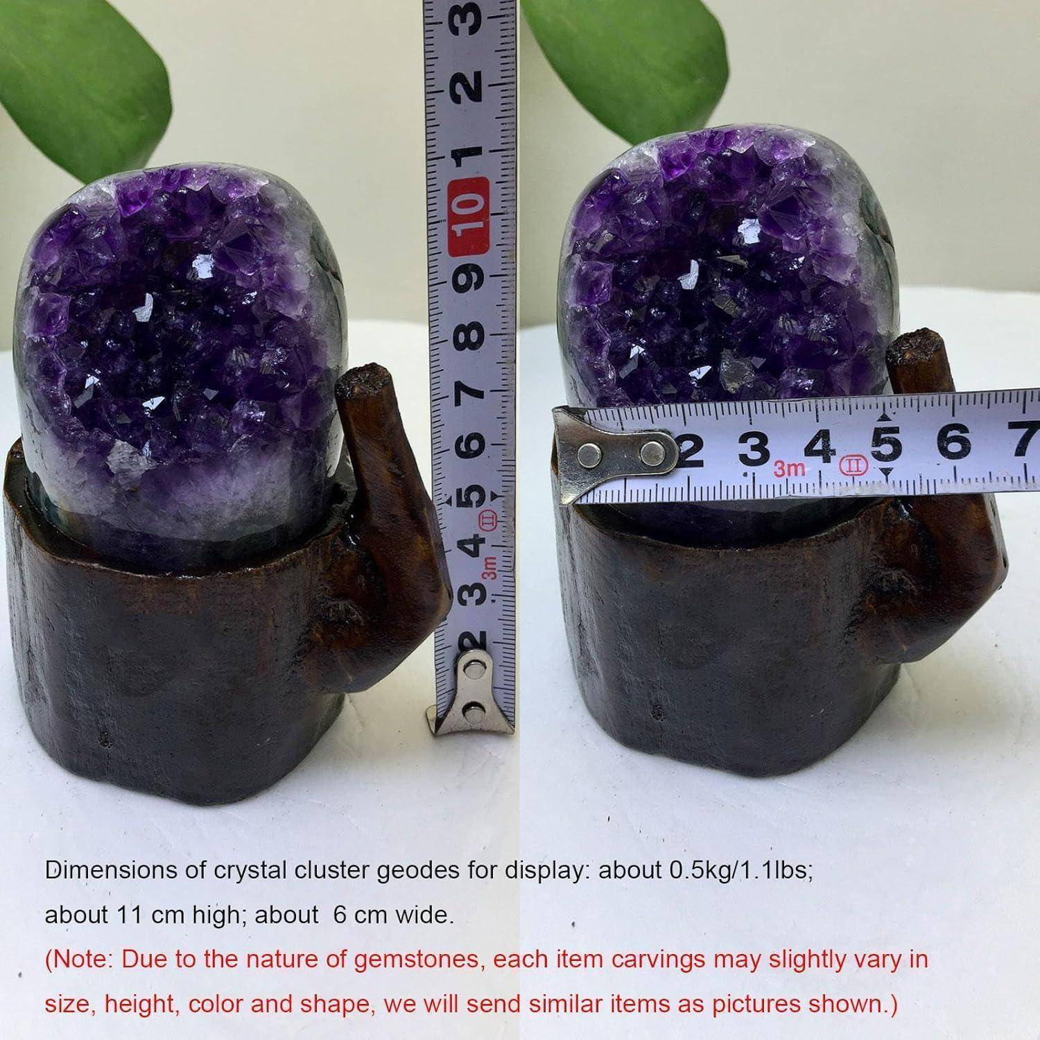 Amethyst-Kristallcluster Geode Heilkristalle Dekor 1.1lbs
