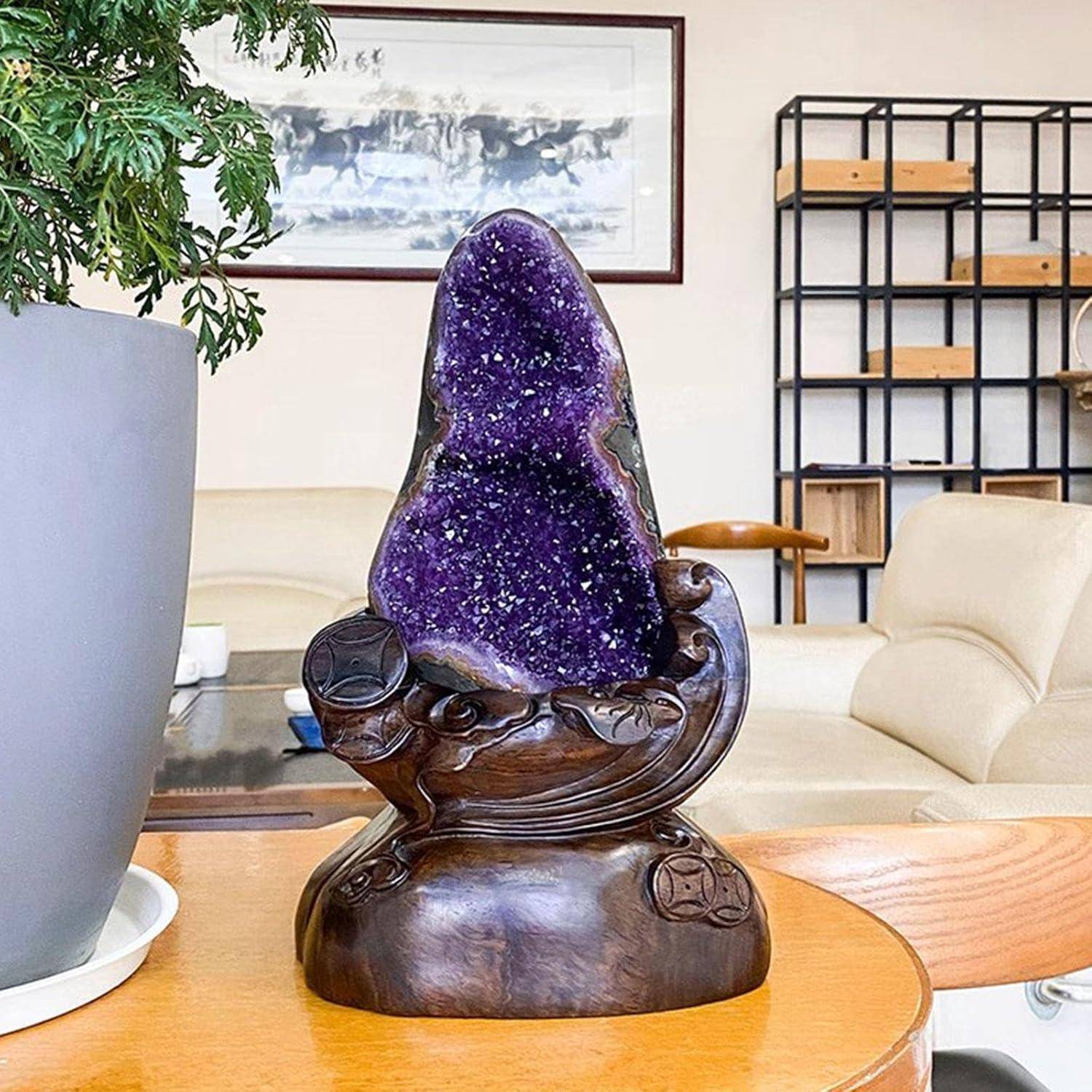 Natürliche Amethyst Cluster Geode 18.7 lbs Rohe Heilkristalle - Lila