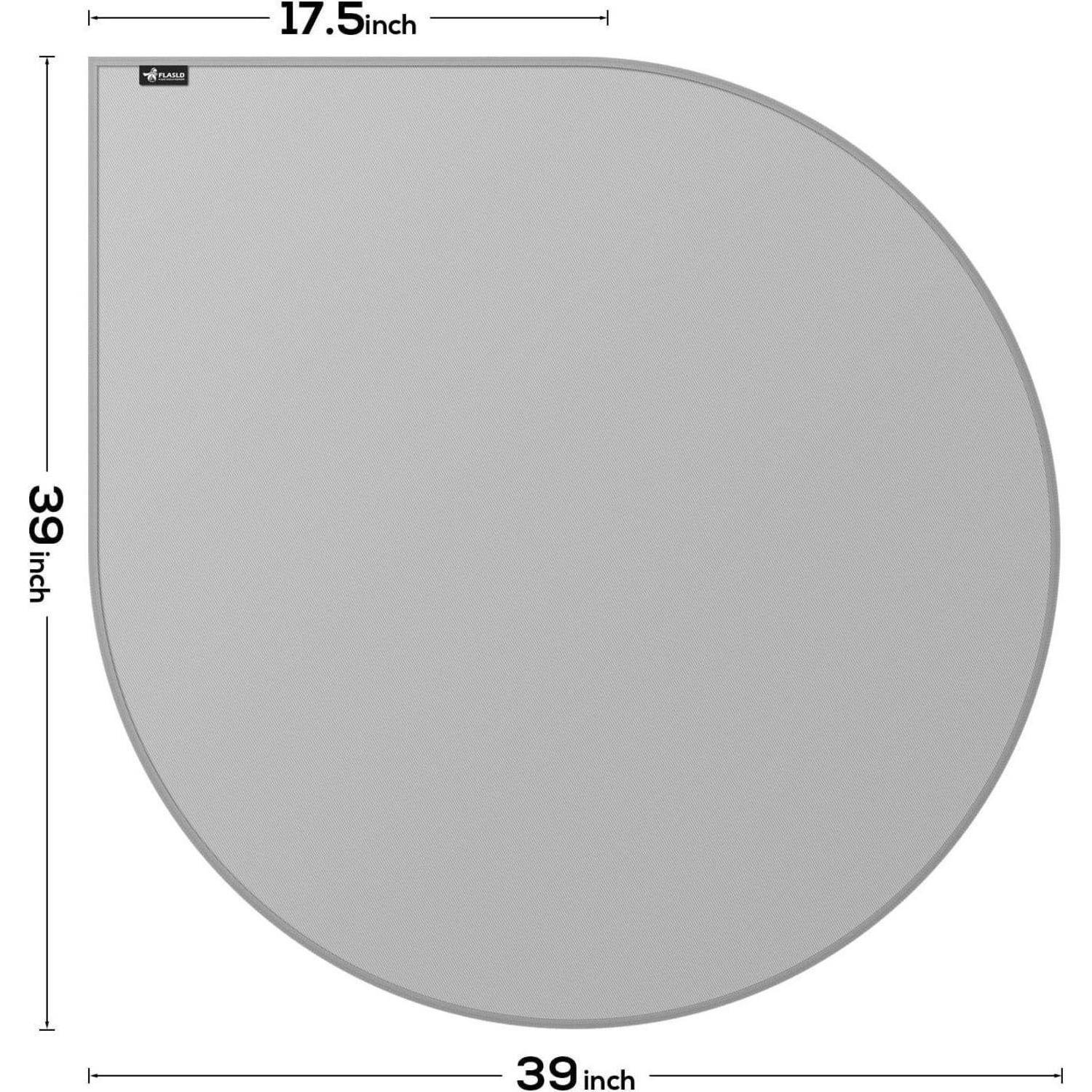 Glutschutzmatte Kaminofen Bodenschutz 100×100 cm Grau