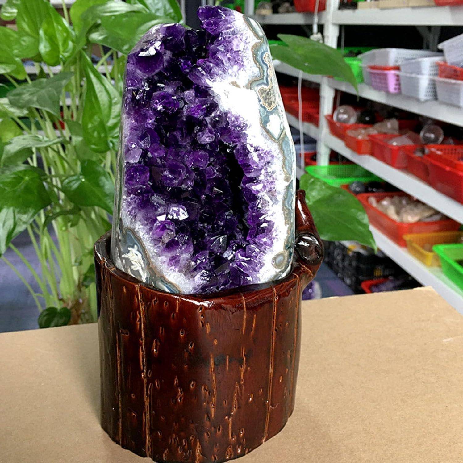 Amethyst Cluster Rohkristall Geode Kristall Heilsteine 2.2lbs