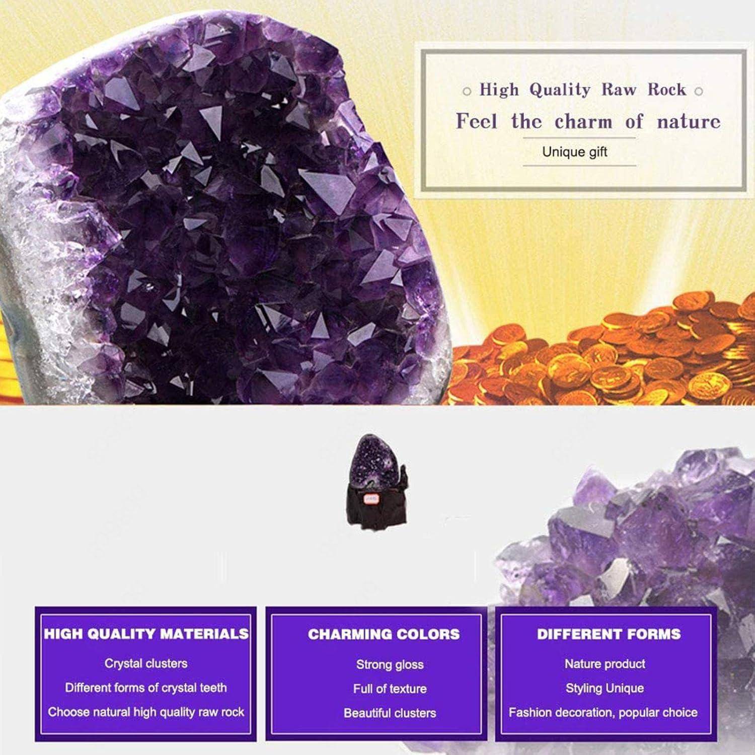 Amethyst Cluster Rohkristall Geode Kristall Heilsteine 2.2lbs