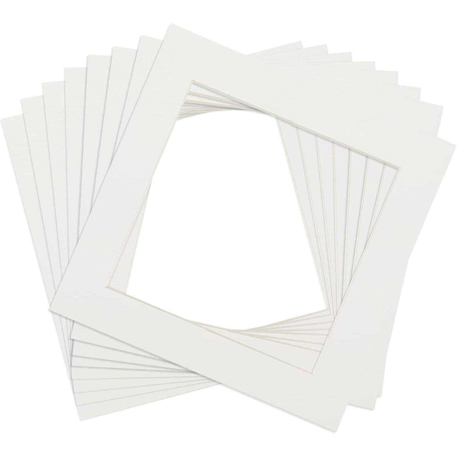 Passepartout 8er Karton Beige Außen: 15x15 cm für Bild: 10x10 cm