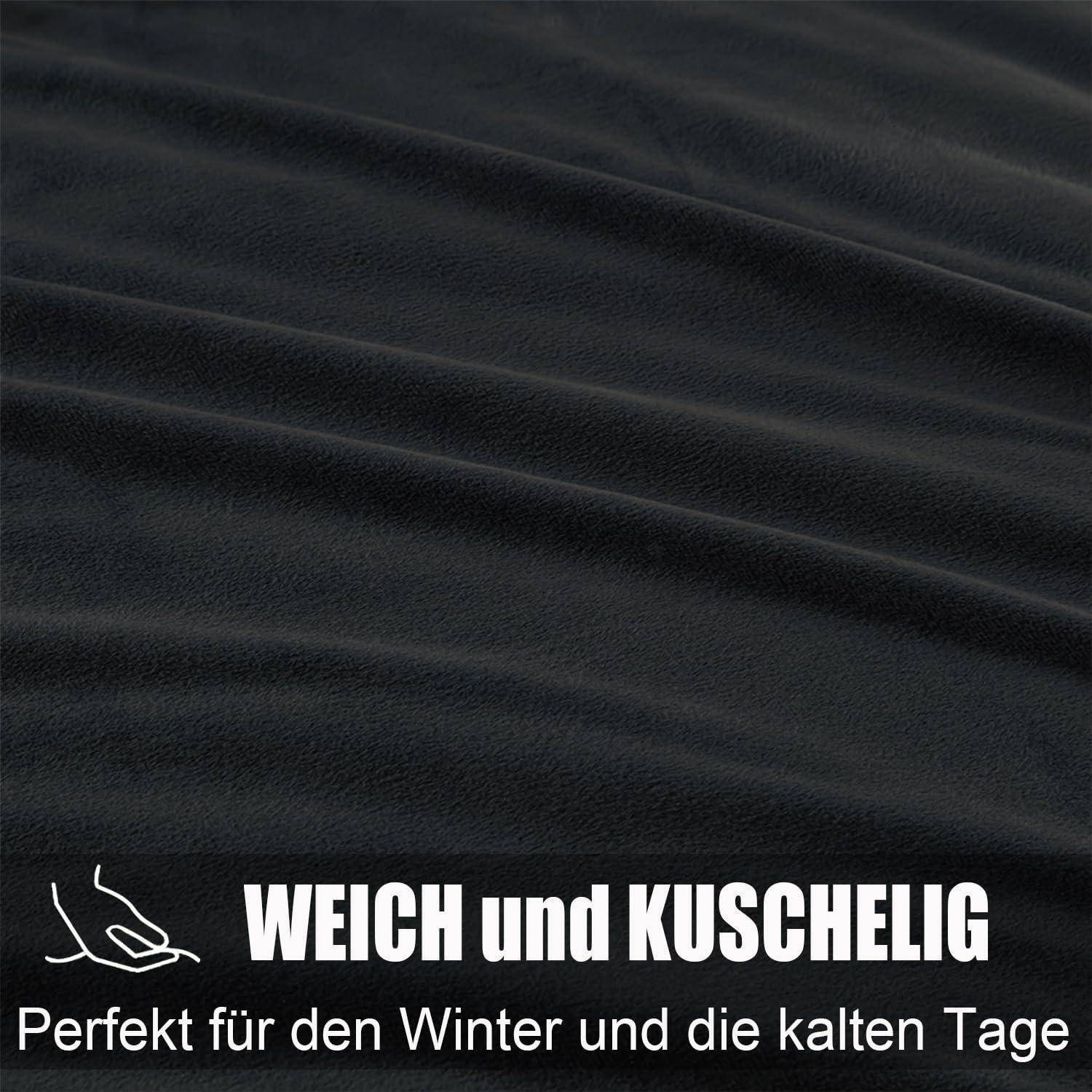 Kissenbezug Samt Zierkissen Sofakissen 40 x 40 cm 2 Stück Schwarz