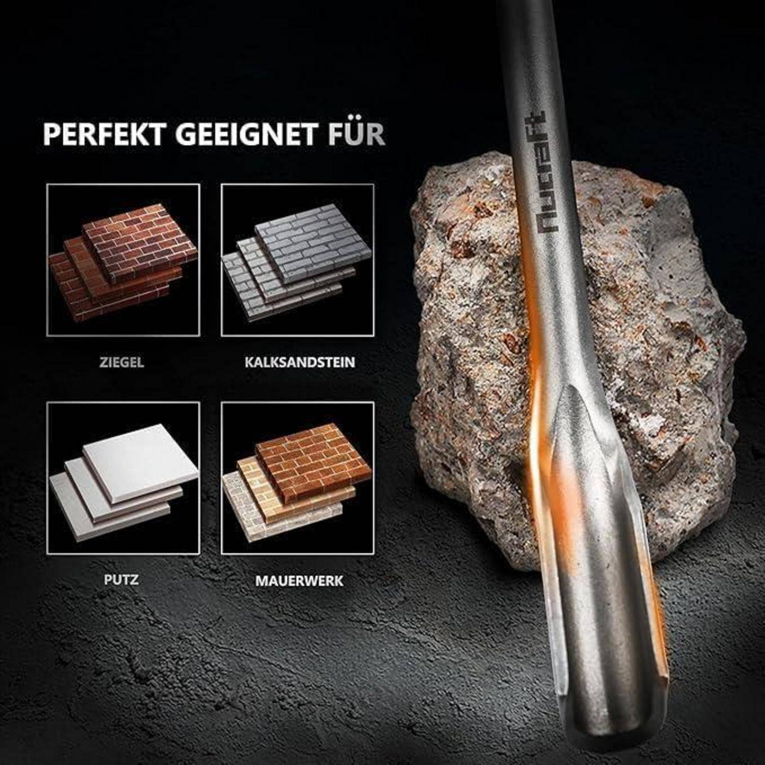 Kanalmeißel Hohlmeißel SDS PLUS SDS PLUS Hohlmeißel 22 x 250mm-1 PC