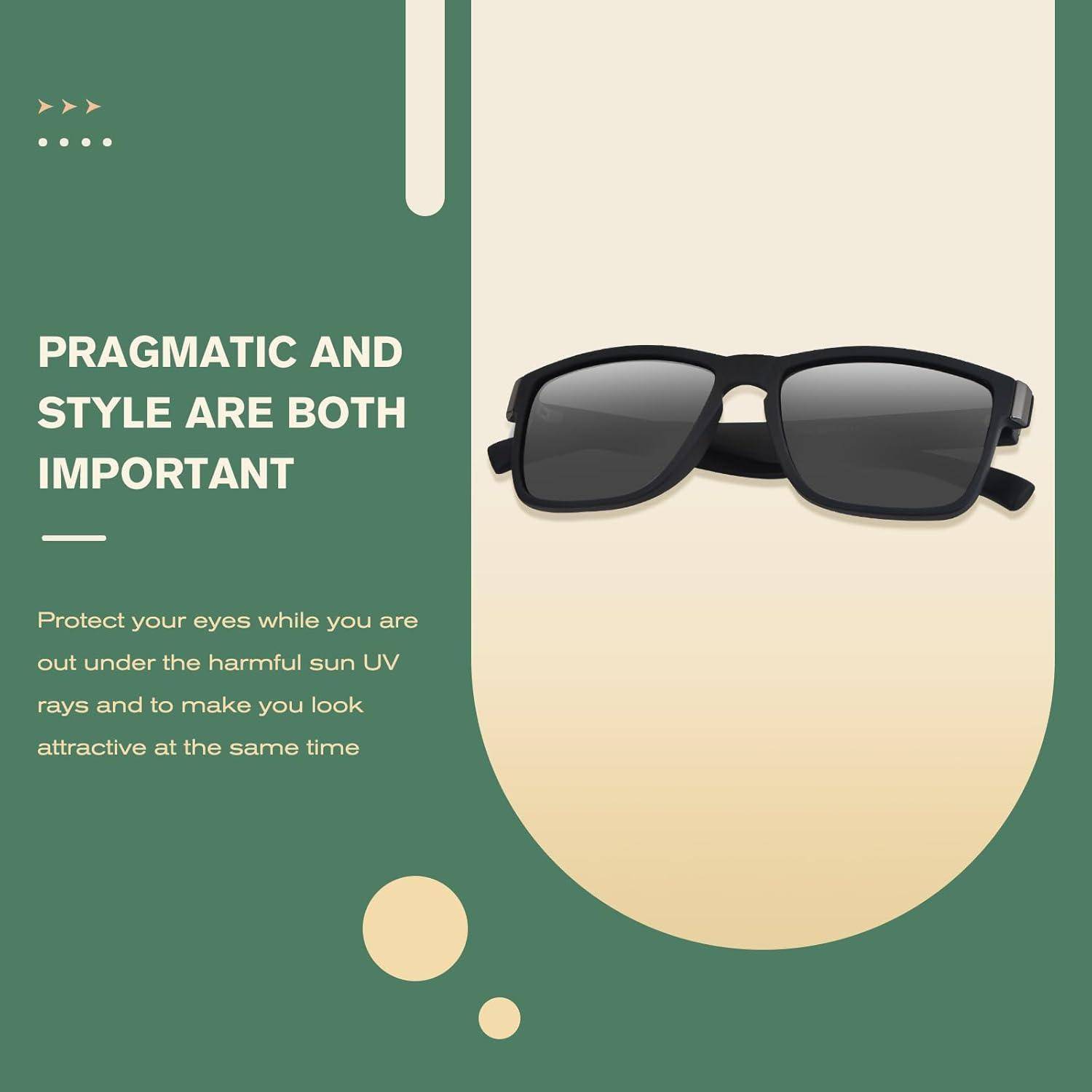 Sonnenbrille Herren Polarisiert UV400 Angeln Klassisch Schwarz