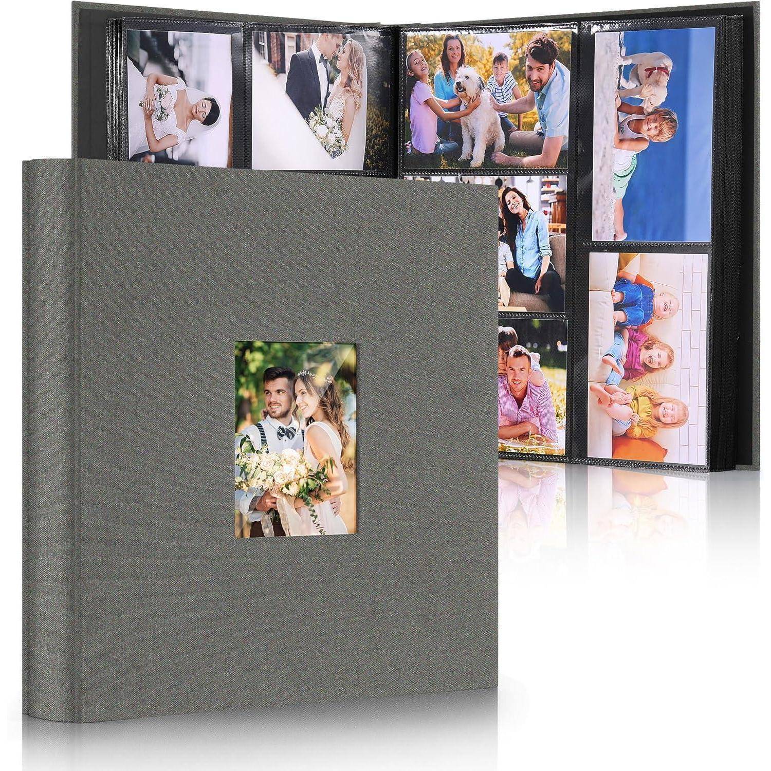 Fotoalbum Einsteckalbum 10x15 Leinenbindung 600 Fotos Dunkelgrau