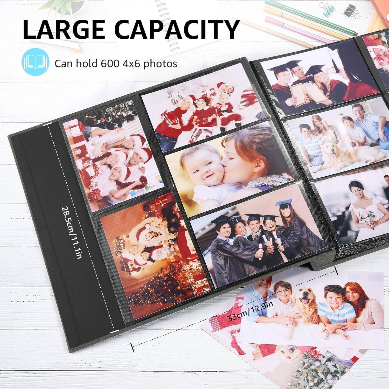 Fotoalbum Einsteckalbum 10x15 Leinenbindung 600 Fotos Dunkelgrau