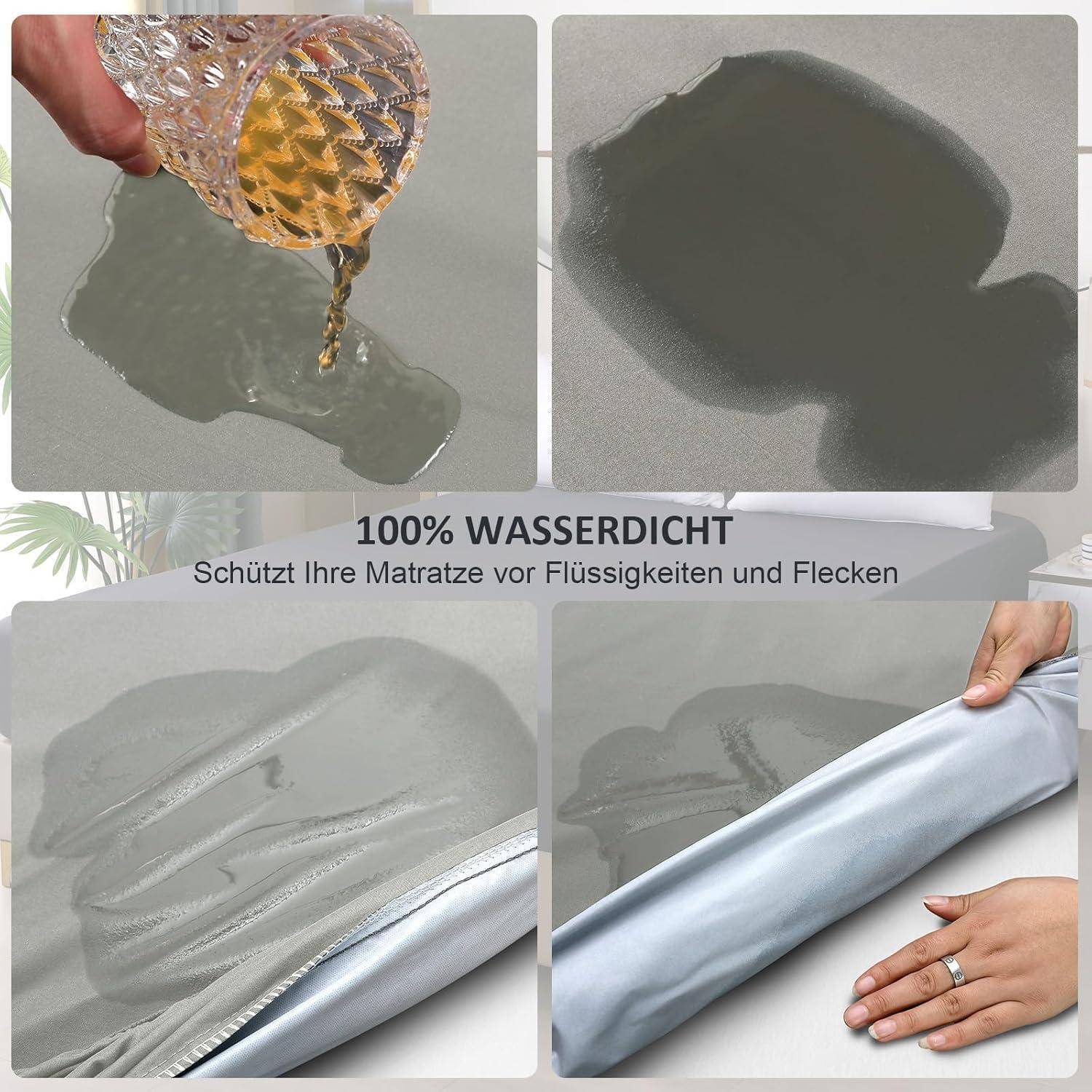 Wasserdichter Matratzenschoner 90x200cm Spannbettlaken atmungsaktive