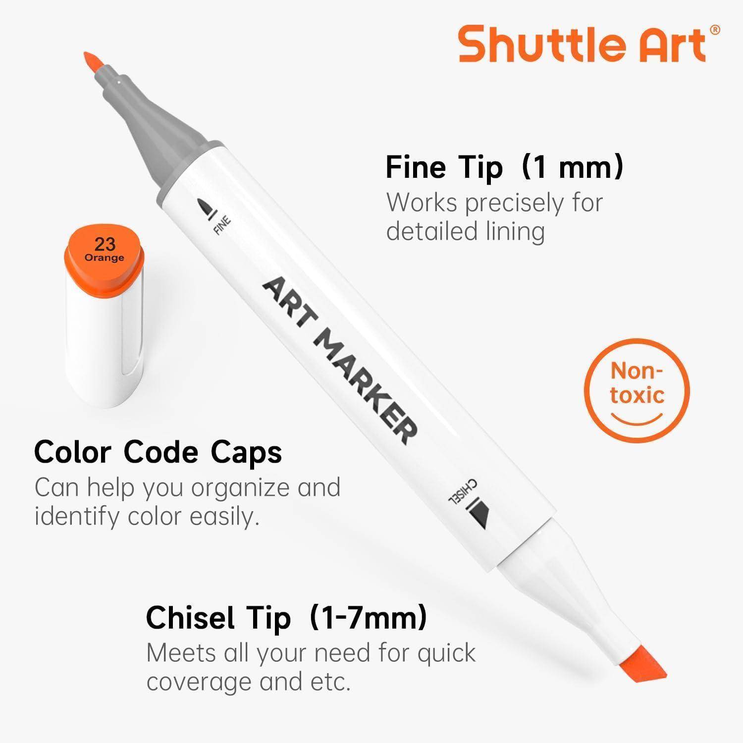 88 Bunte Alkohol Marker Set mit Blender, doppelseitig