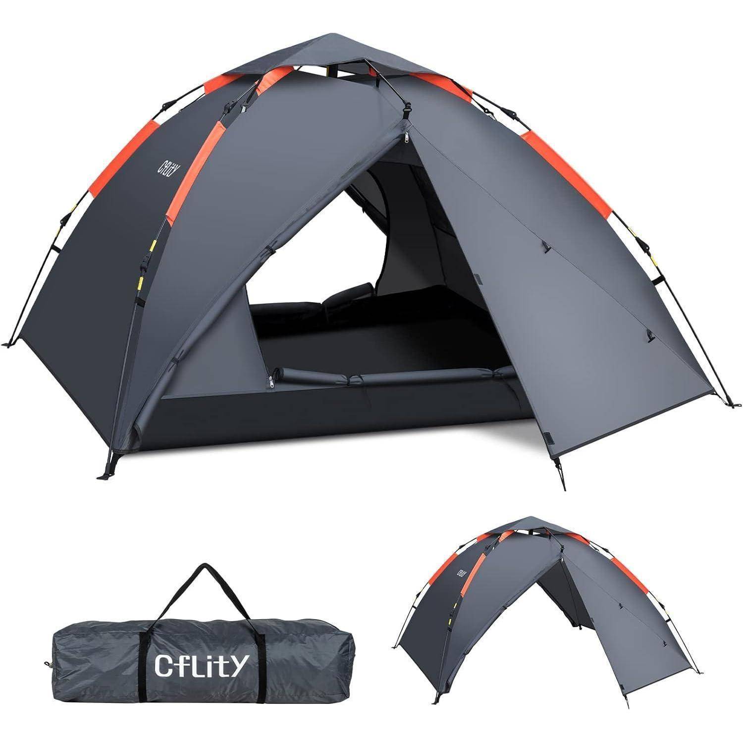 Camping Zelt 3 Personen Pop Up Wasserdicht 4 Jahreszeiten Backpacking