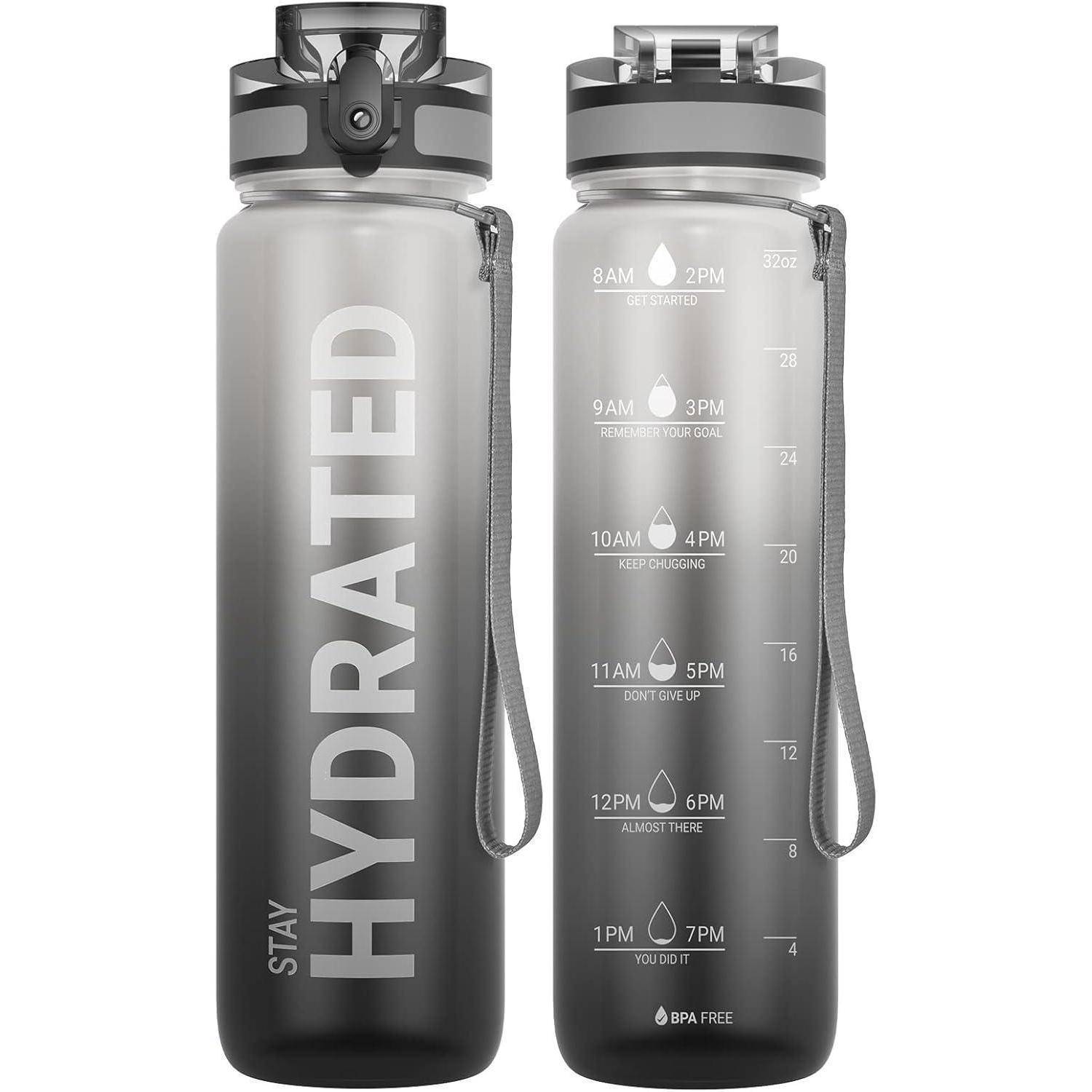 Sport Trinkflasche BPA-frei Tritan 1L Auslaufsicher Yoga Camping Gym