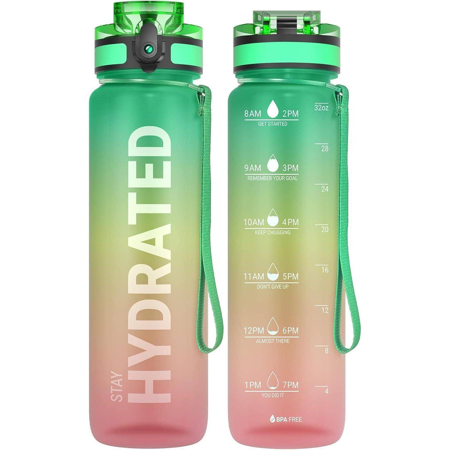 Sport Trinkflasche BPA-frei Tritan 1L Auslaufsicher Gym Yoga Fahrrad