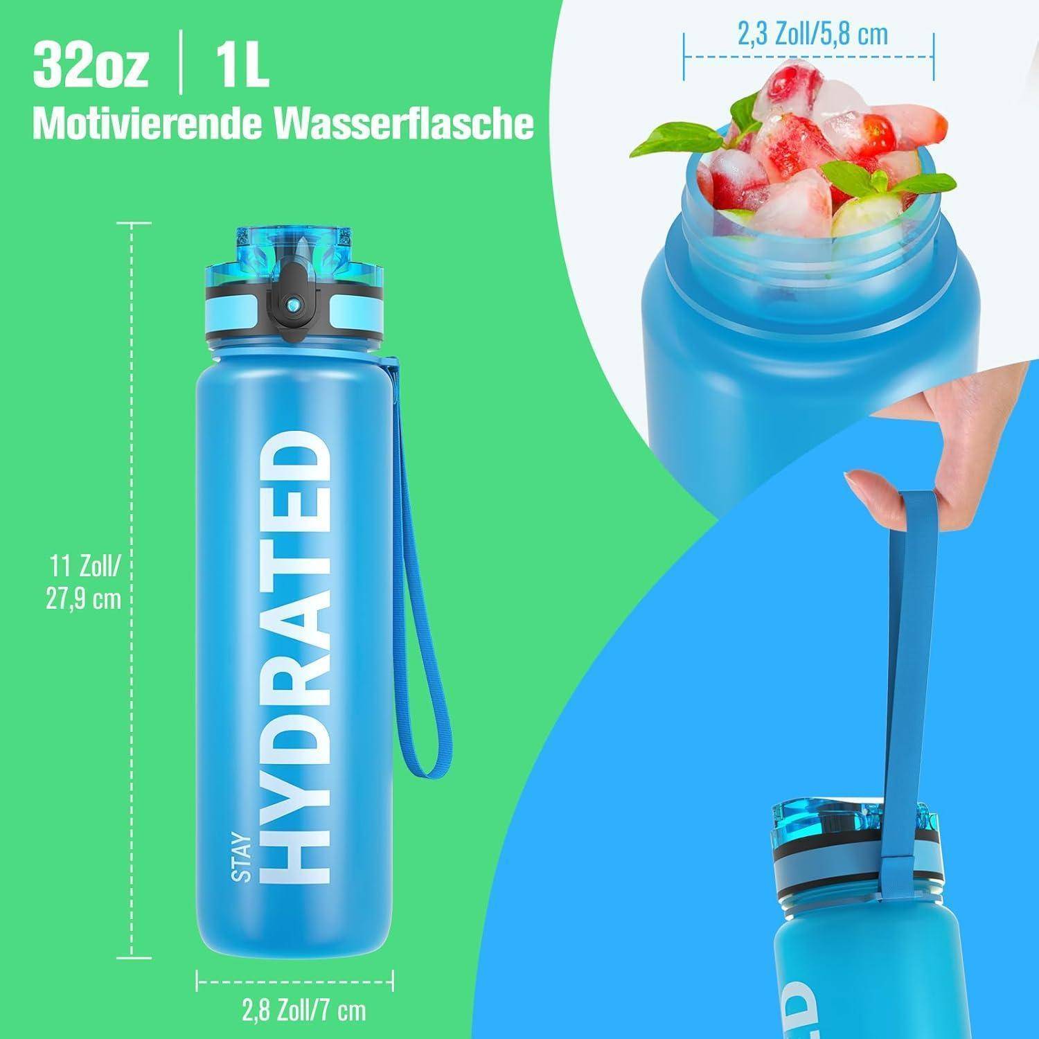 Motivationsflasche mit Aufschrift 