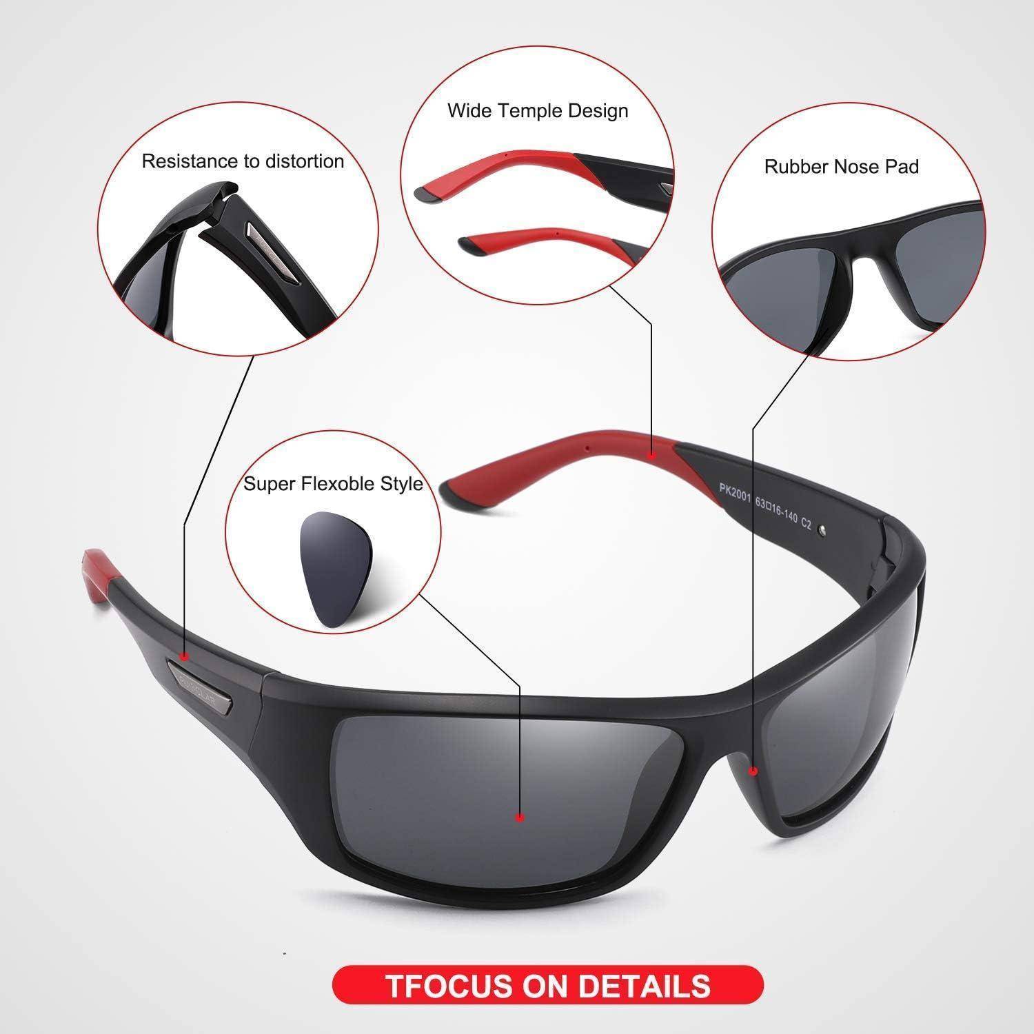 Polarisierte Sonnenbrille Herren Sportbrille Radsport UV400 Schutz Cat