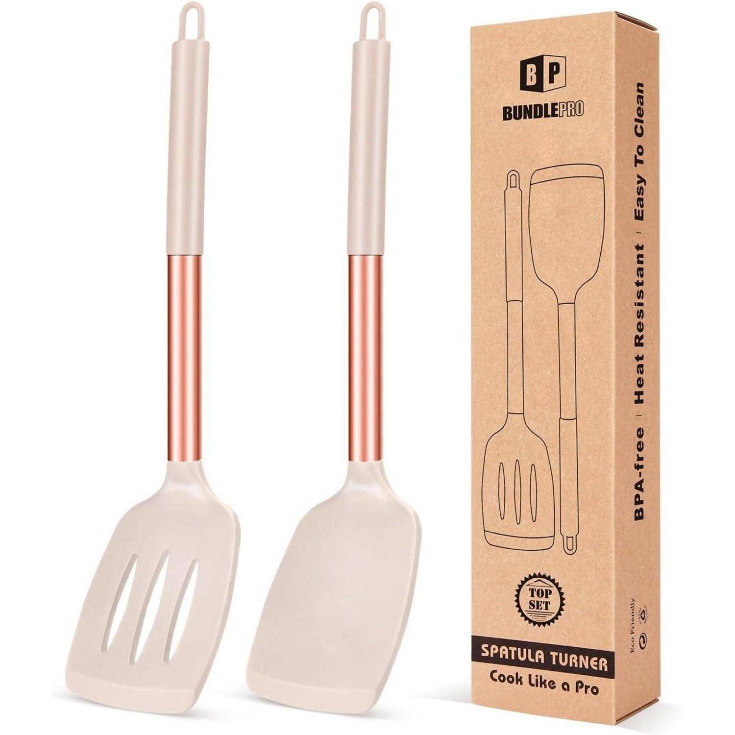 Silikon Pfannenwender Set 2-teilig Antihaft hitzebeständig BPA-frei