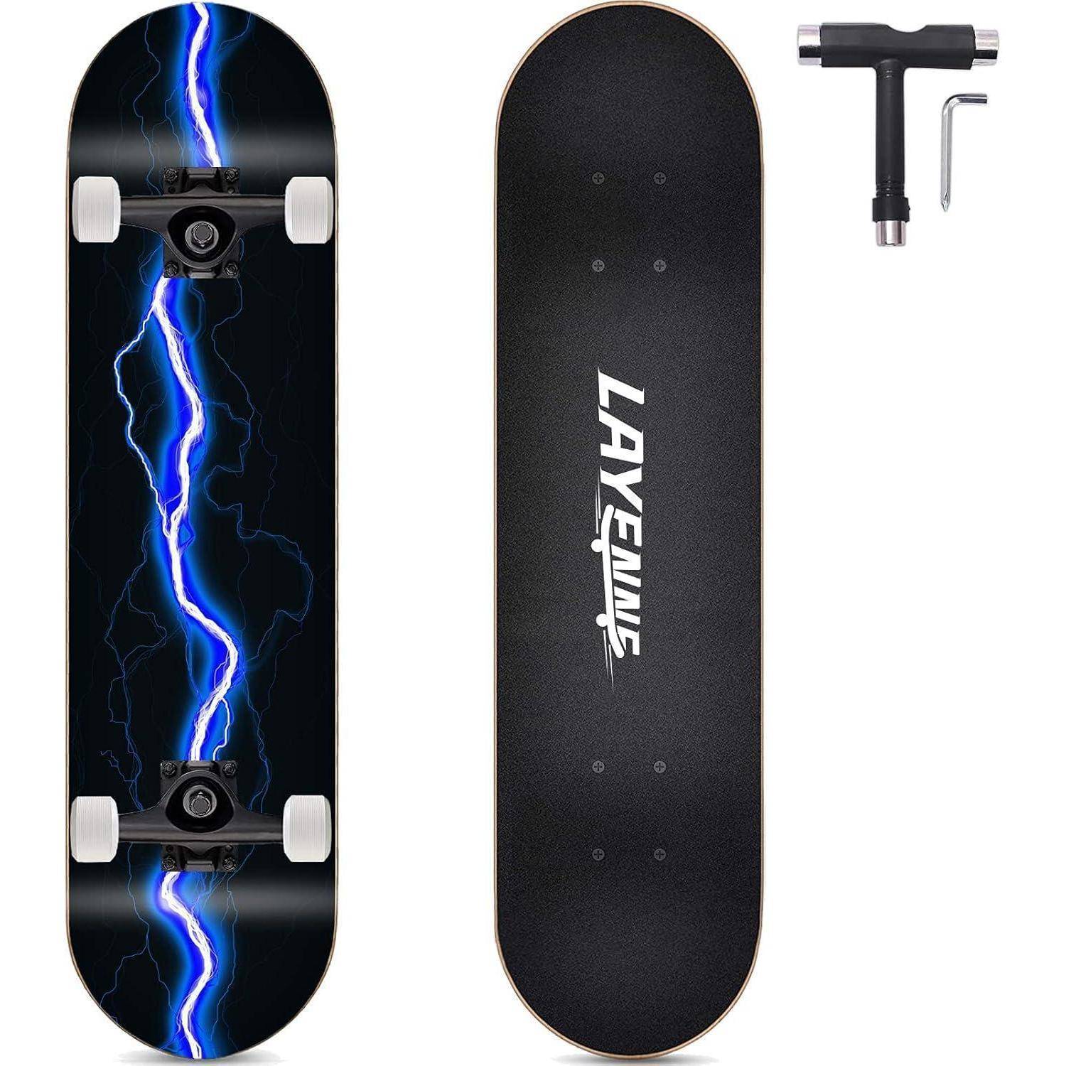 Skateboard Blitz 31x8 Zoll 8-lagiges Ahornbrett symmetrisch geneigt