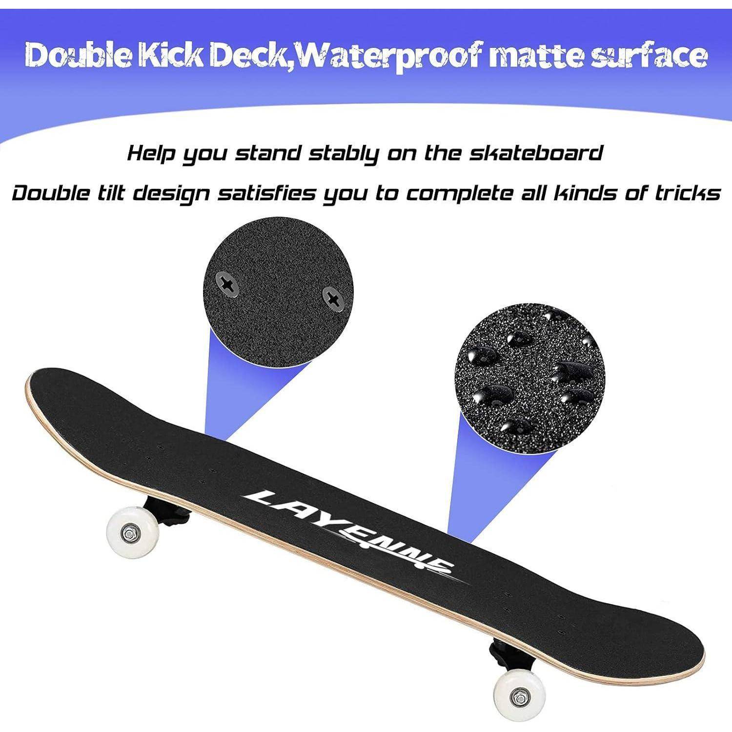 Skateboard Blitz 31x8 Zoll 8-lagiges Ahornbrett symmetrisch geneigt