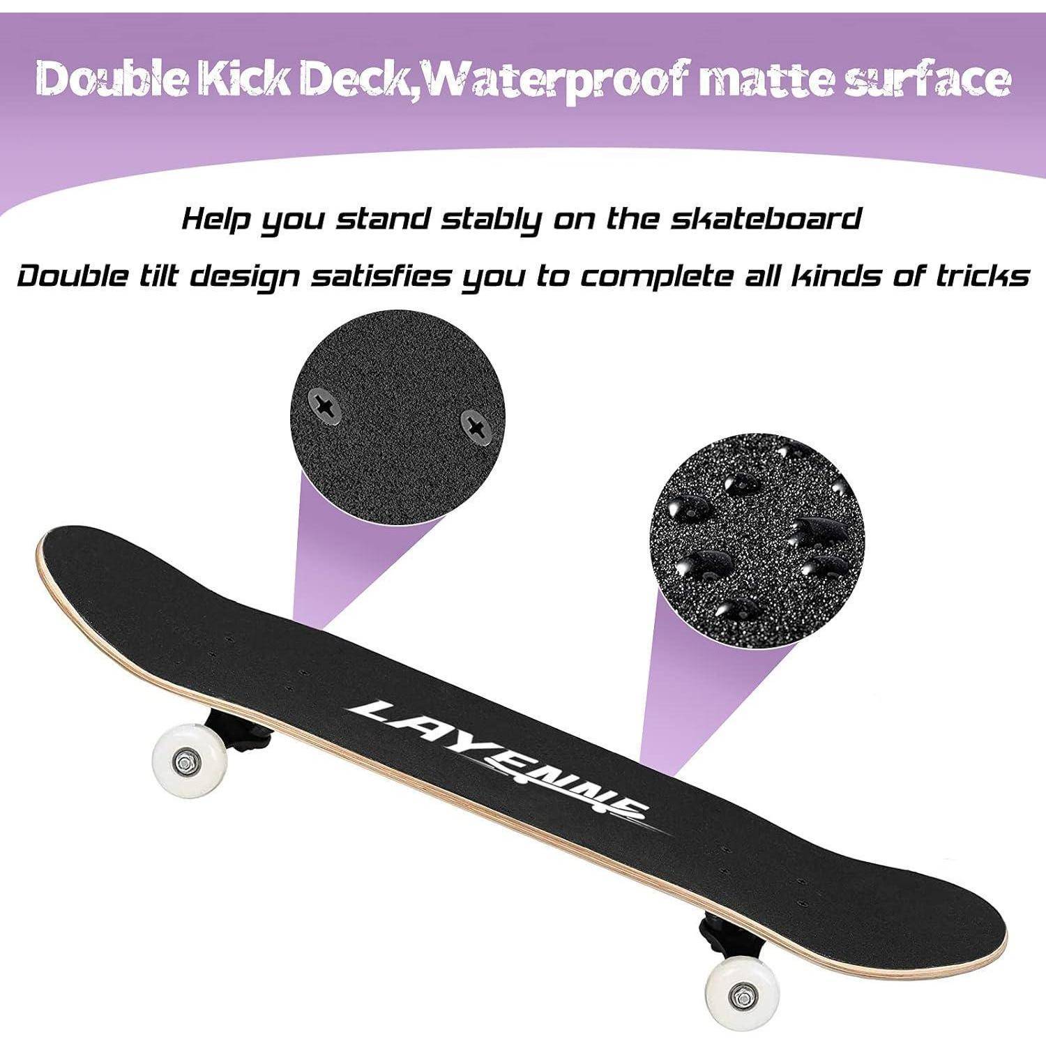 Skateboard Blitz 31 x 8 Zoll 8-lagiges Ahornbrett für Jungen Mädchen