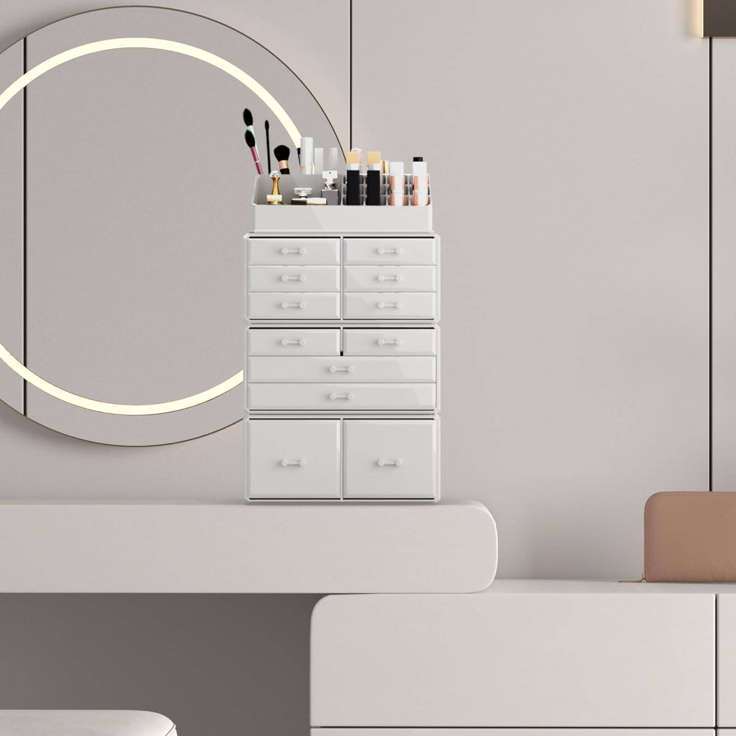 Makeup Organizer Aufbewahrungsbox Schmink Aufbewahrung 4 Lagen