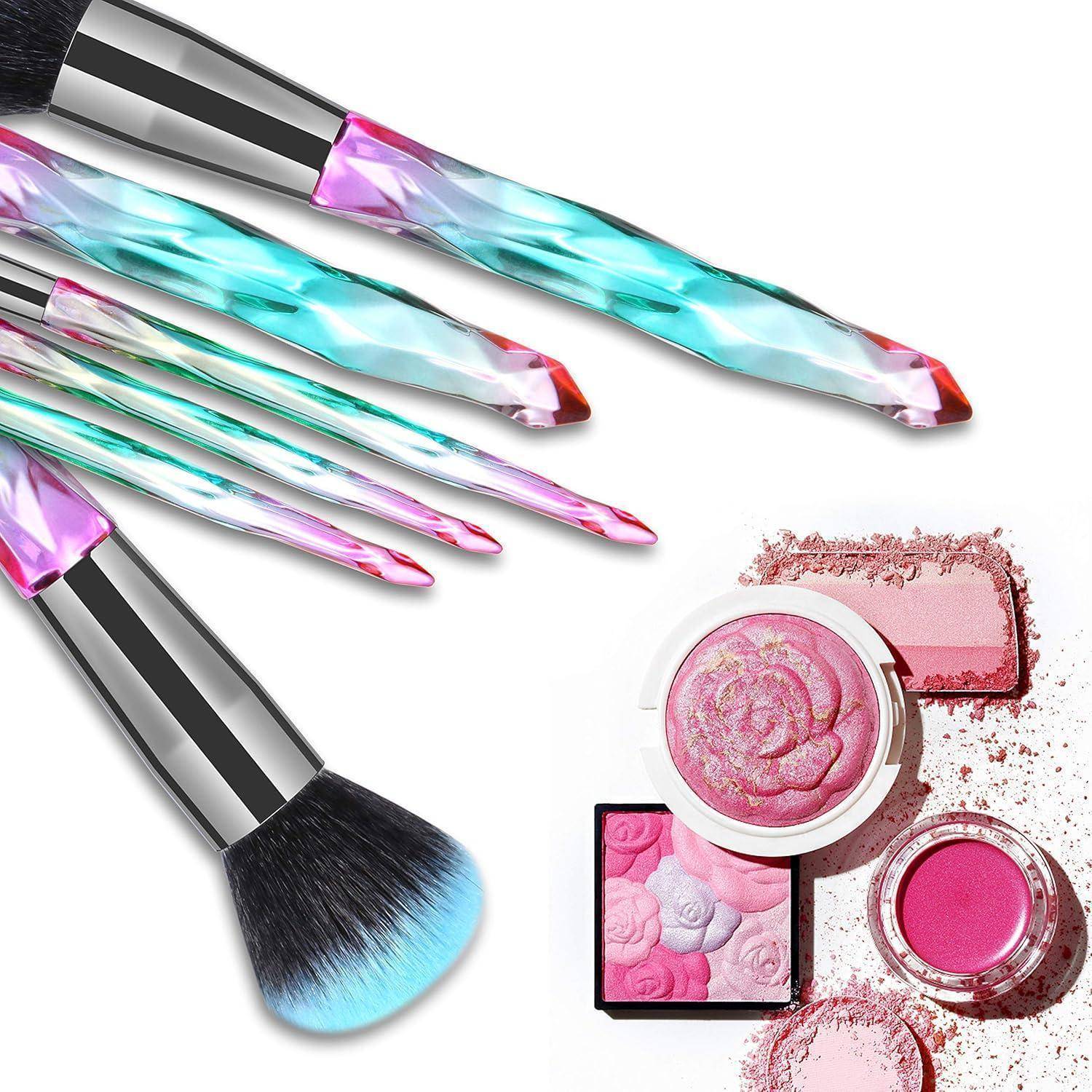 Makeup Pinselset 15tlg. Premium Synthetik Kristallgriff mit